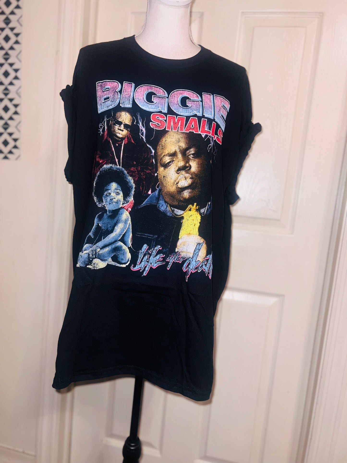 Biggie Smalls Oversized Distressed Tee