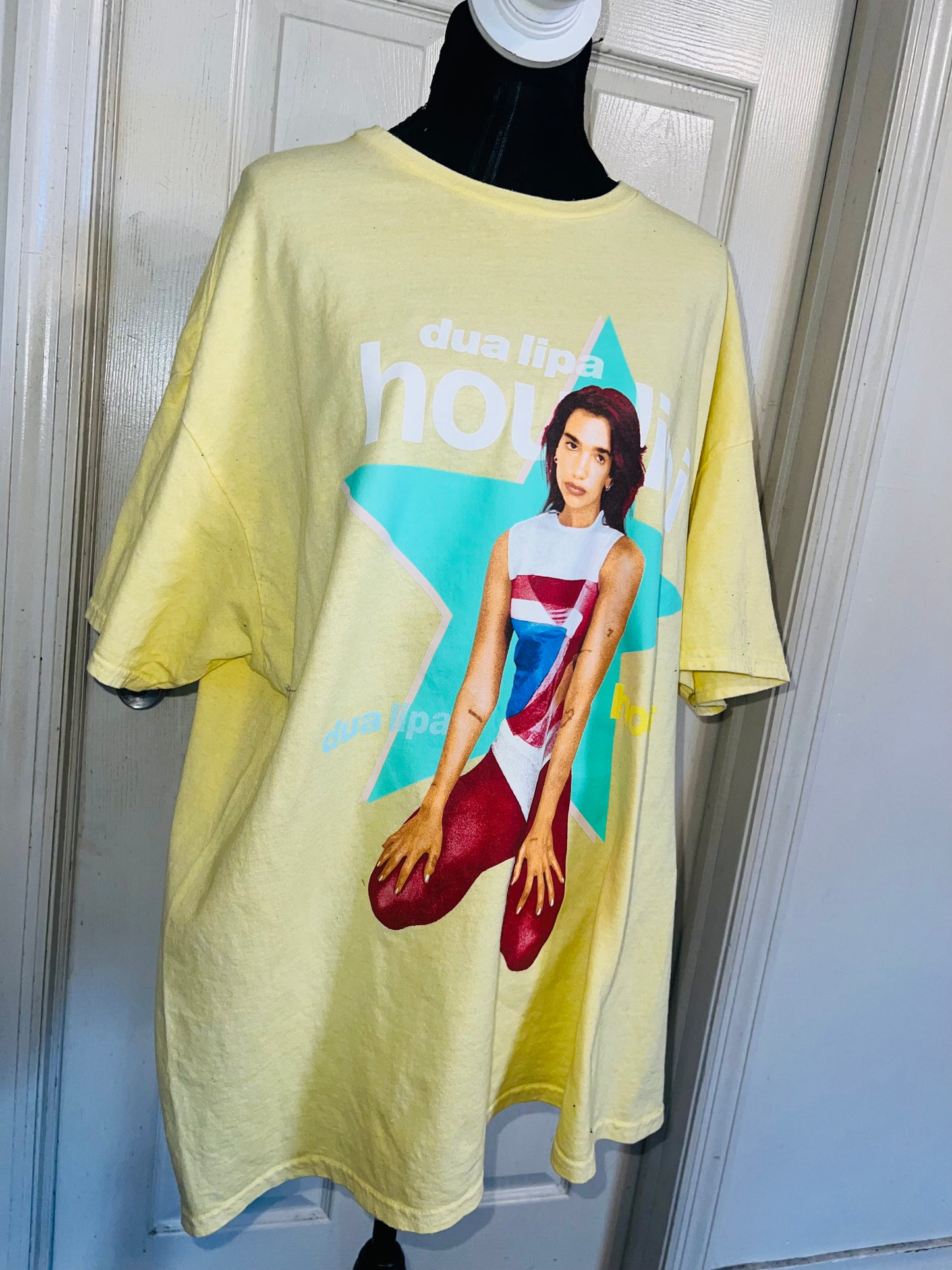 Dua Lipa Oversized Distressed Tee