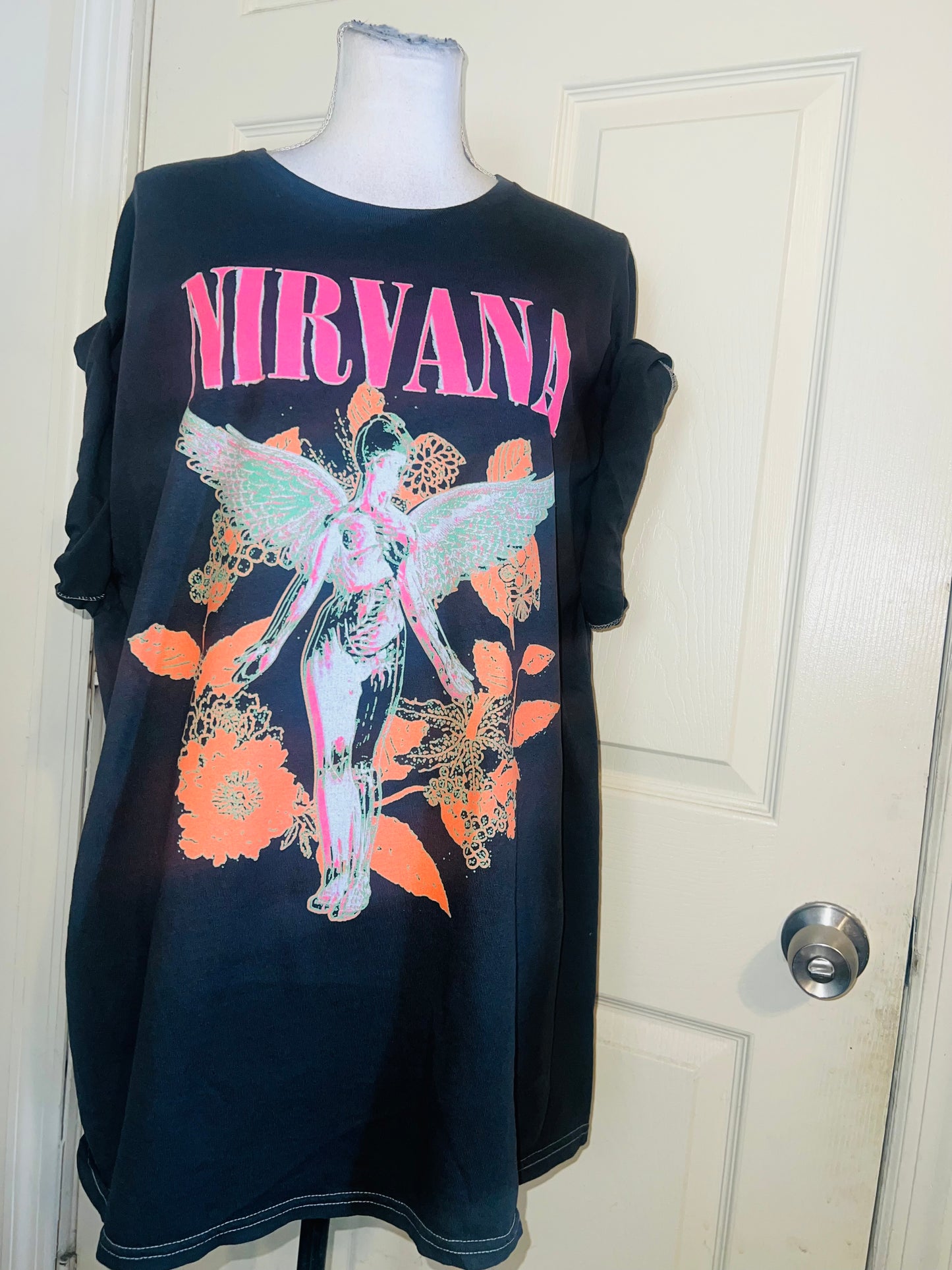Nirvana Oversized Distressed Tee