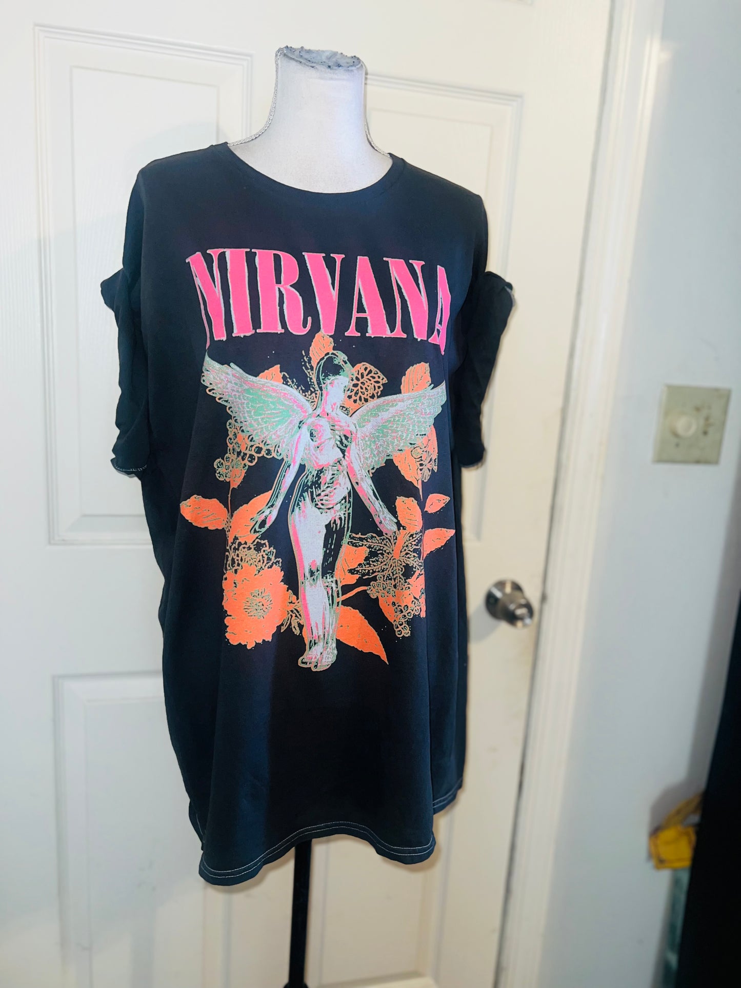 Nirvana Oversized Distressed Tee