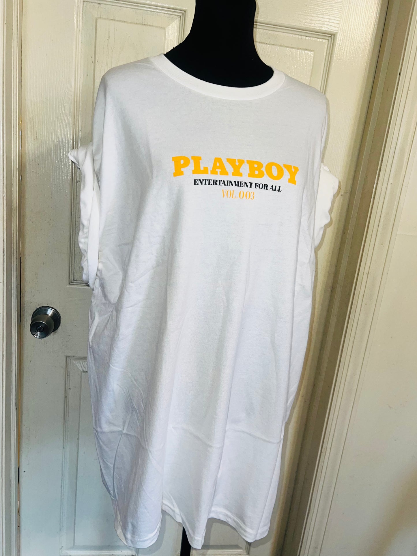 Playboy Double Sided Oversized Distressed Tee