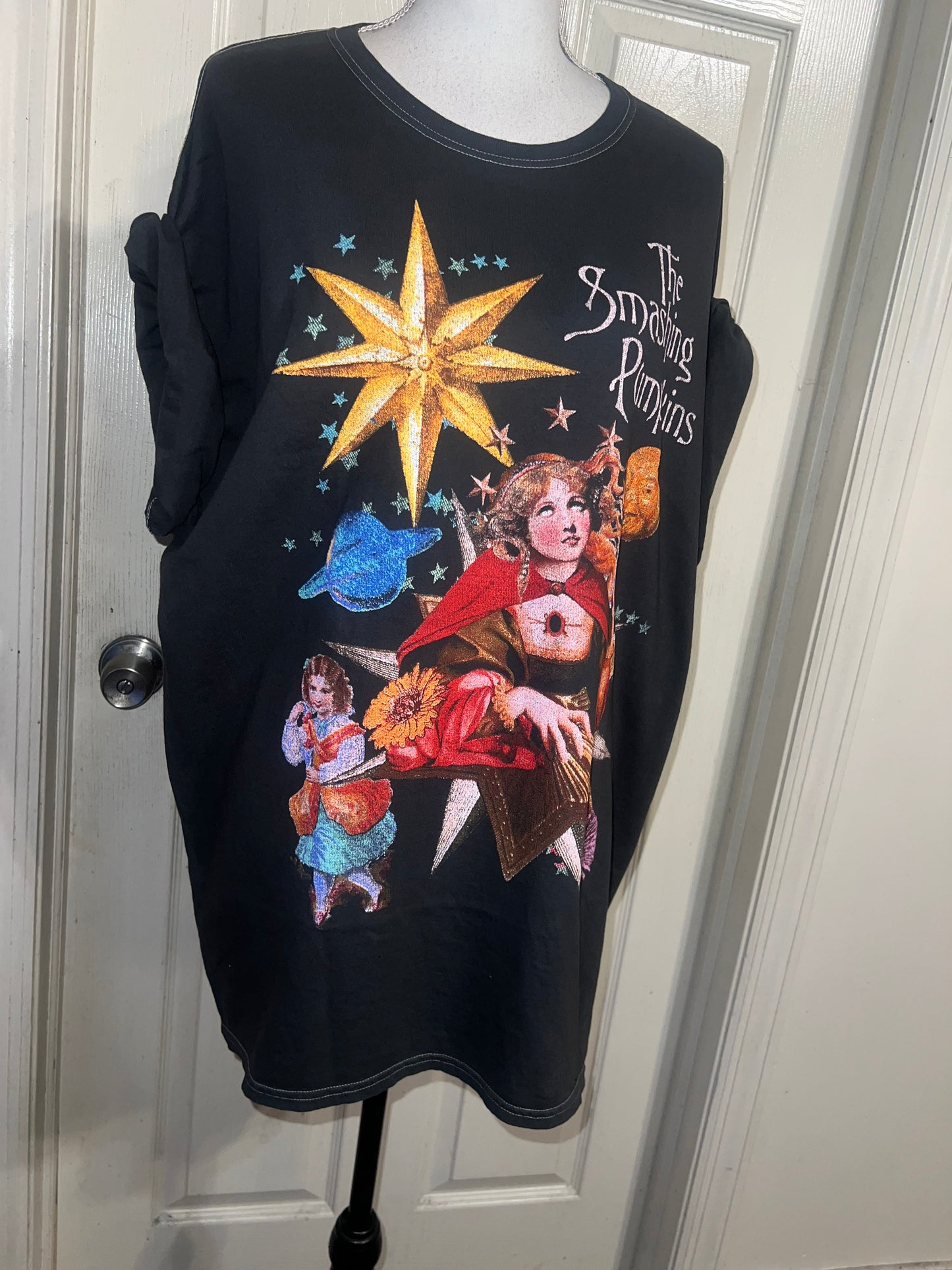 The Smashing Pumpkins Oversized Distressed Tee