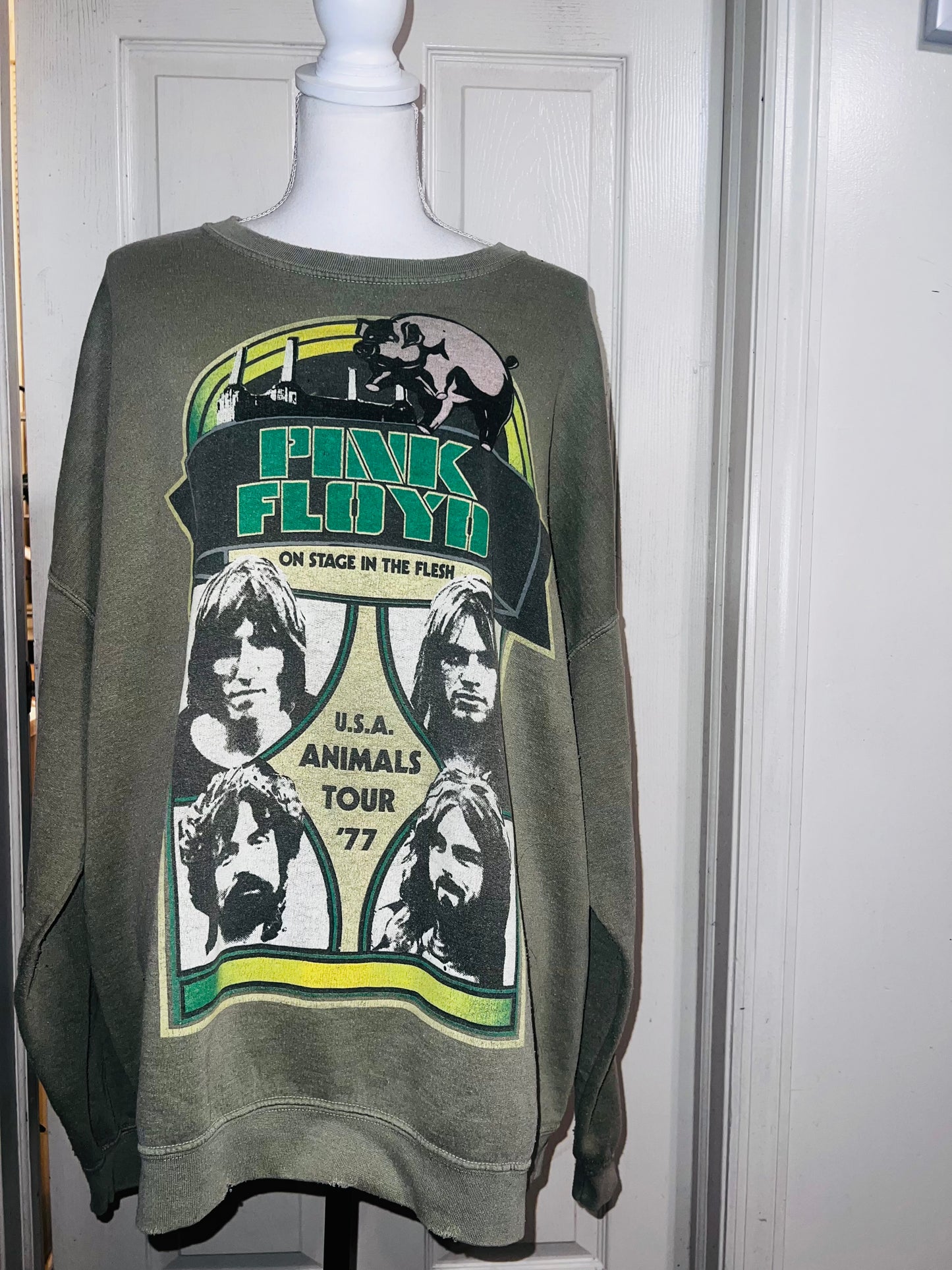 Pink Floyd Oversized Distressed Sweatshirt