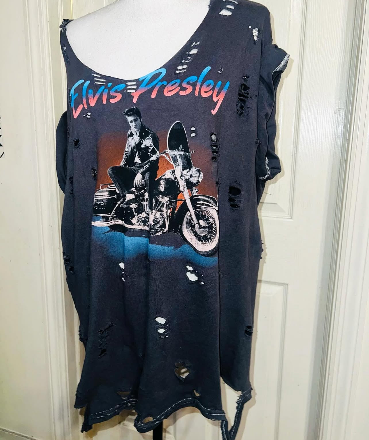 Elvis Oversized Distressed Tee