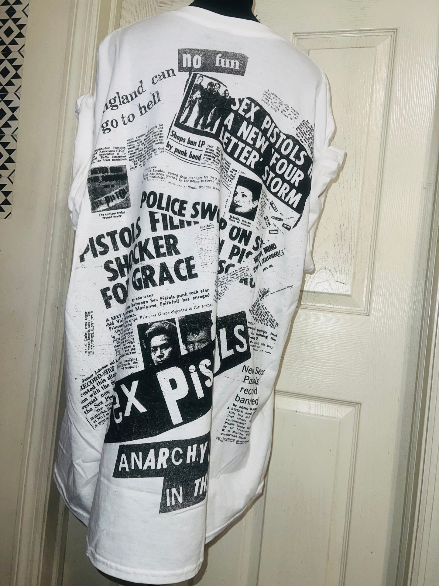 The Sex Pistols Double Sided Oversized Distressed Tee