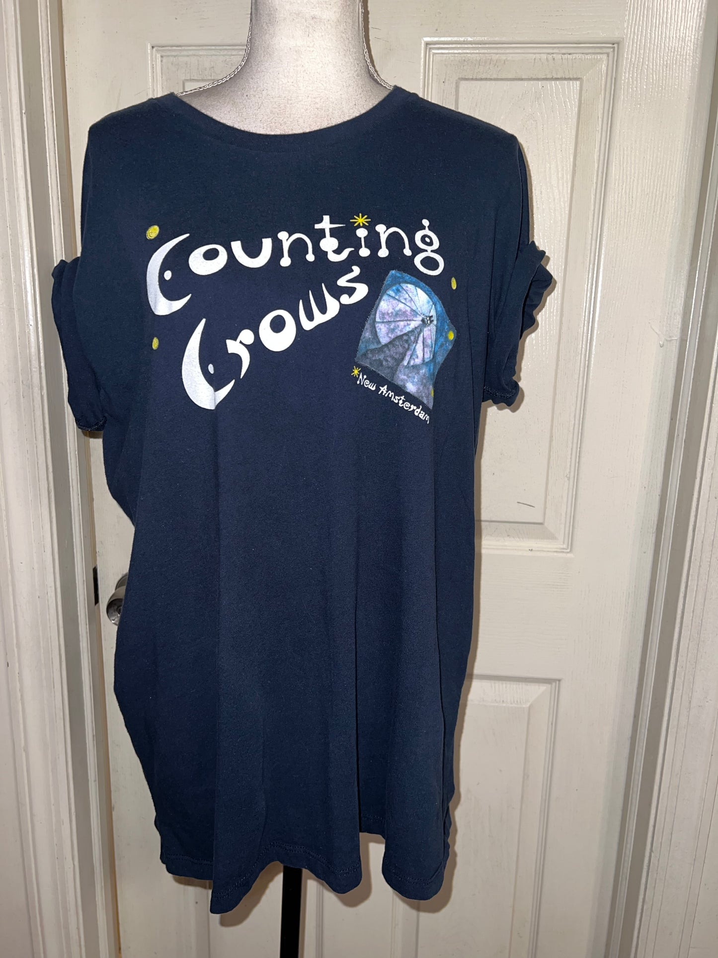 Counting Crows Double Sided Oversized Distressed Tee