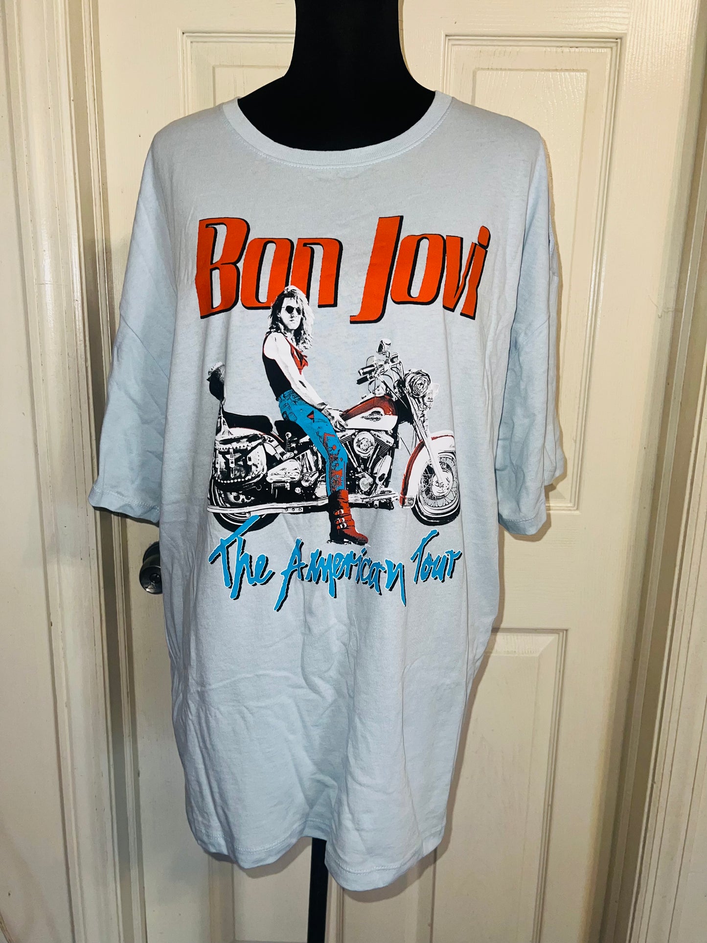 Bon Jovi Oversized Distressed Tee