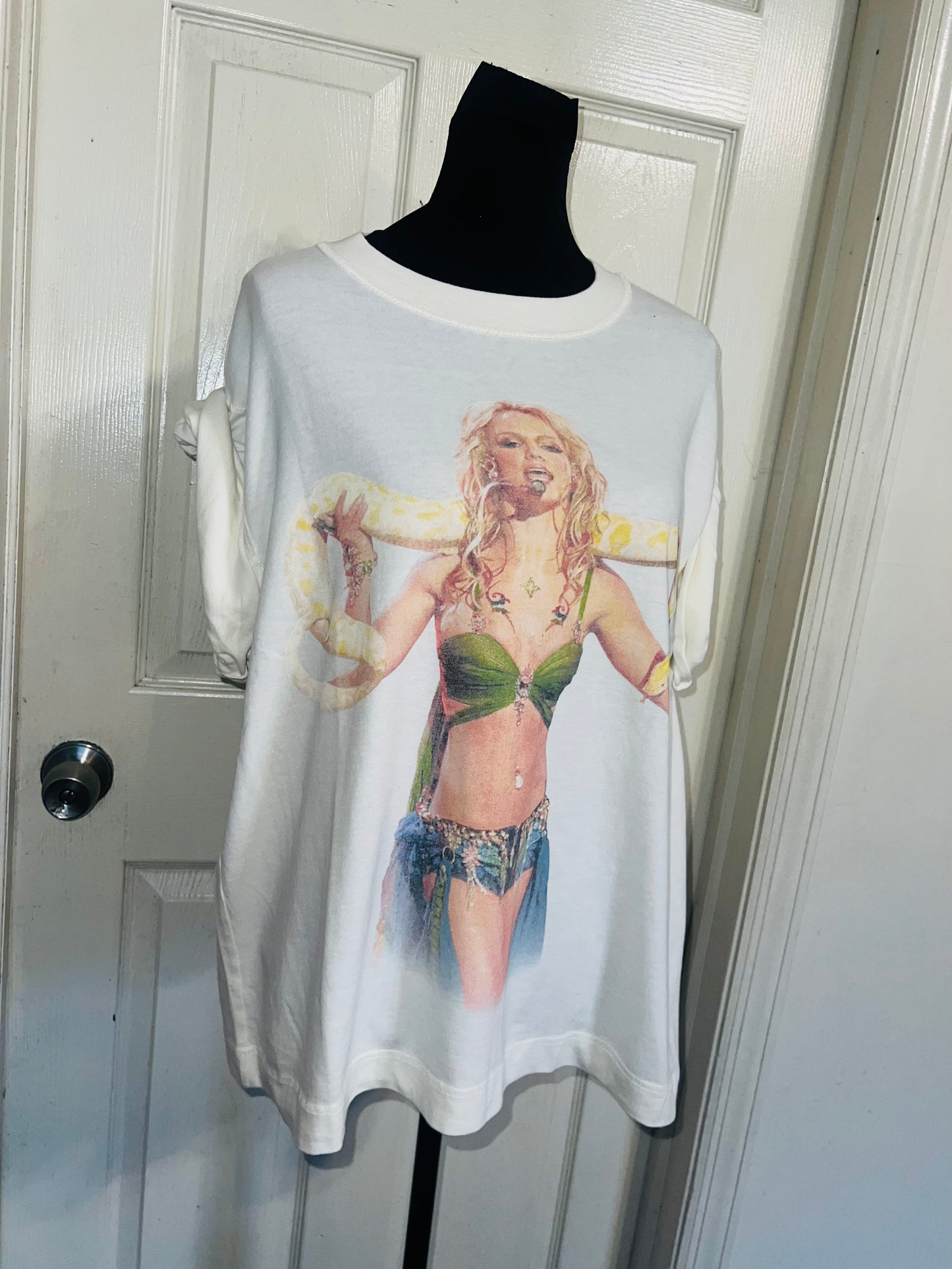 Britney Spears Oversized Distressed Tee