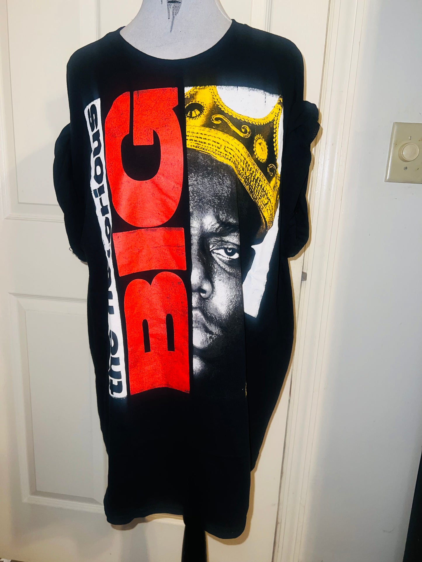 Notorious BIG Biggie Smalls Oversized Distressed Tee