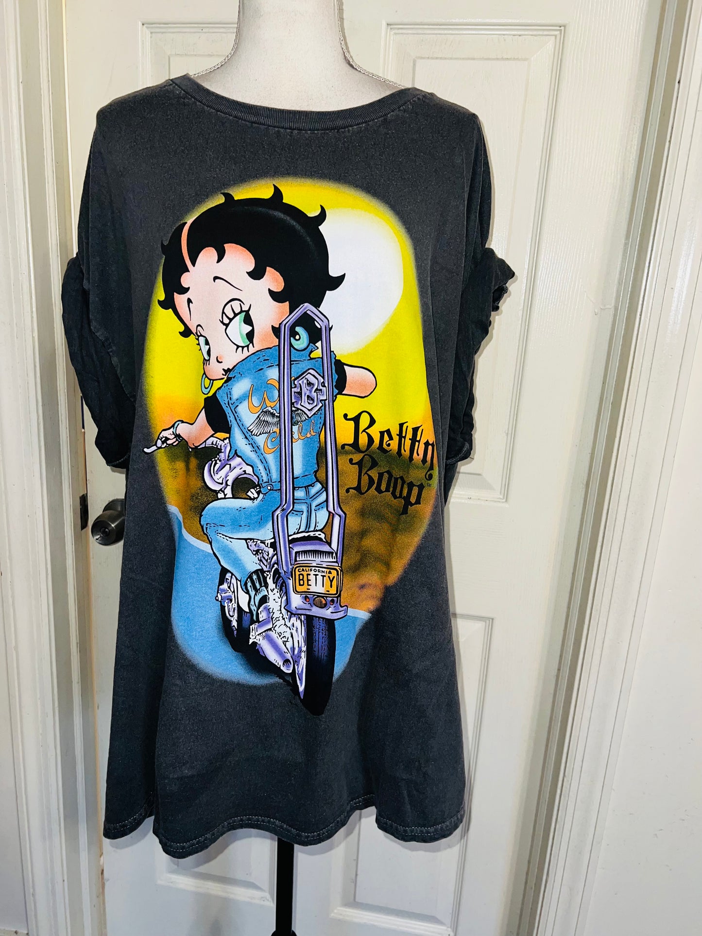 Betty Boop Wild Child Oversized Distressed Tee
