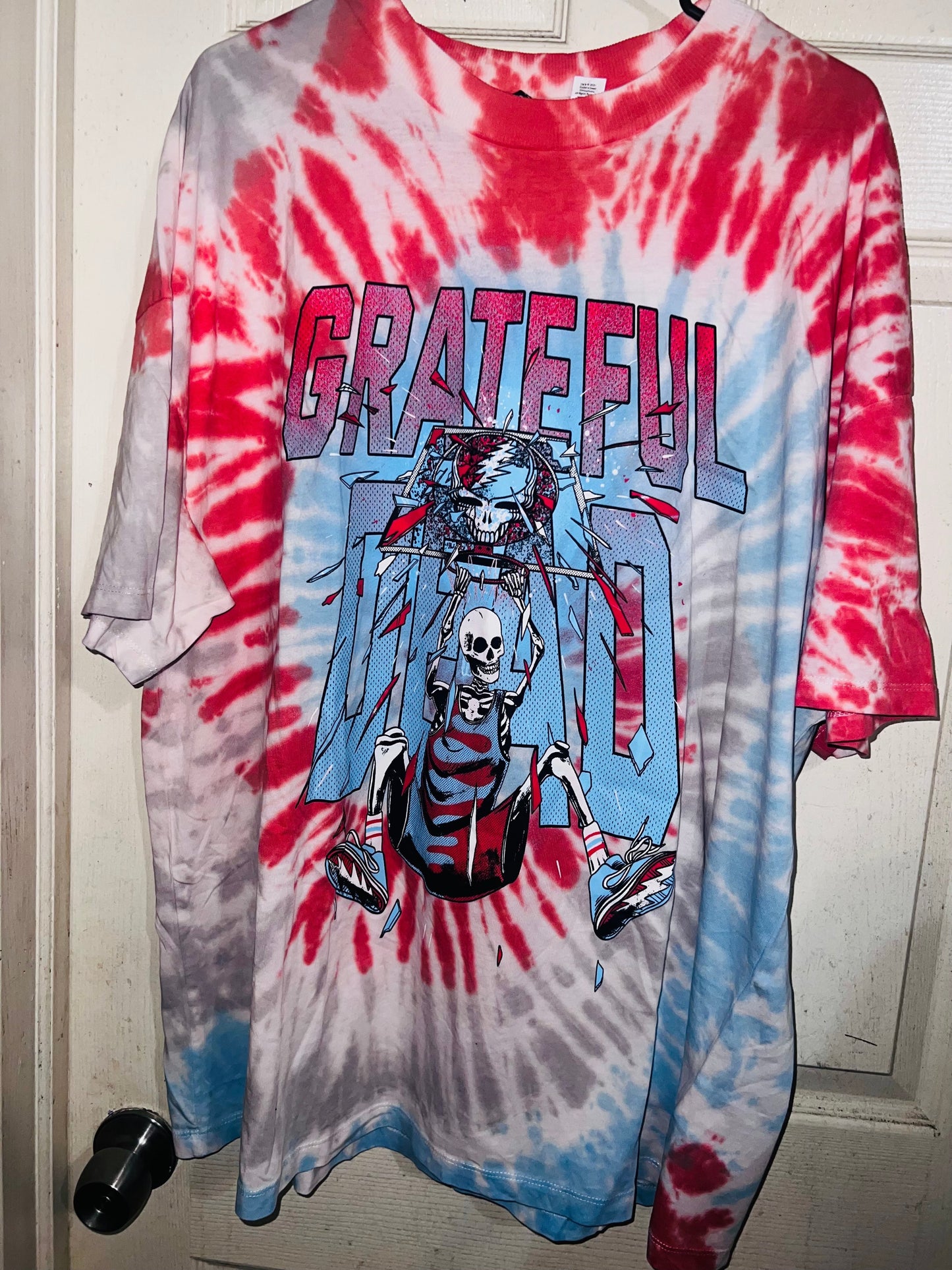 Grateful Dead Tie Dye Oversized Distressed Tee