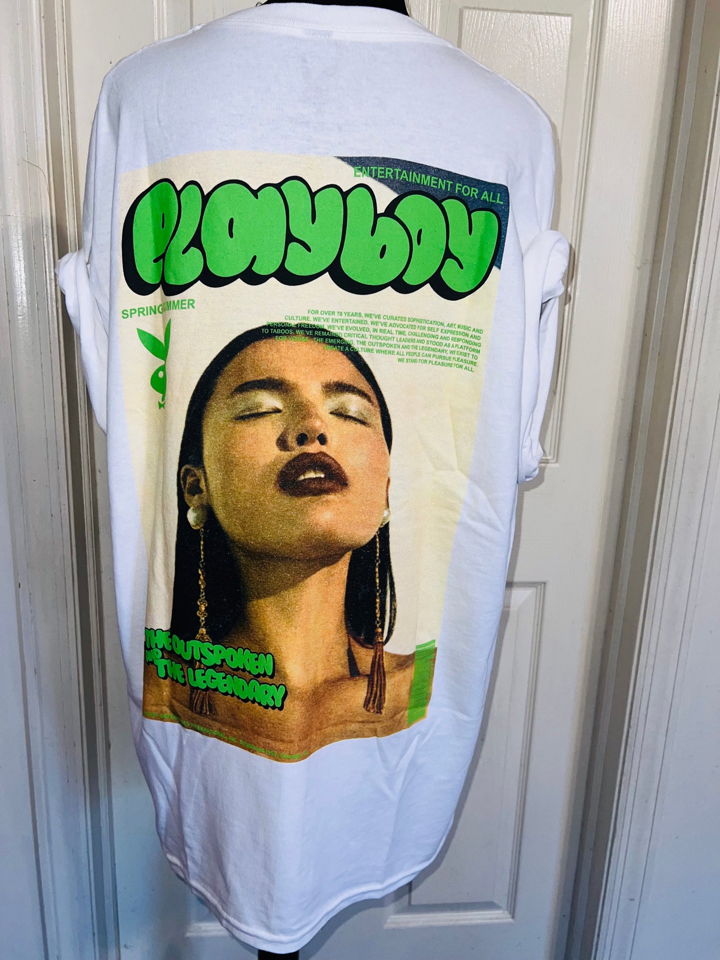 Playboy Double Sided Oversized Distressed Tee
