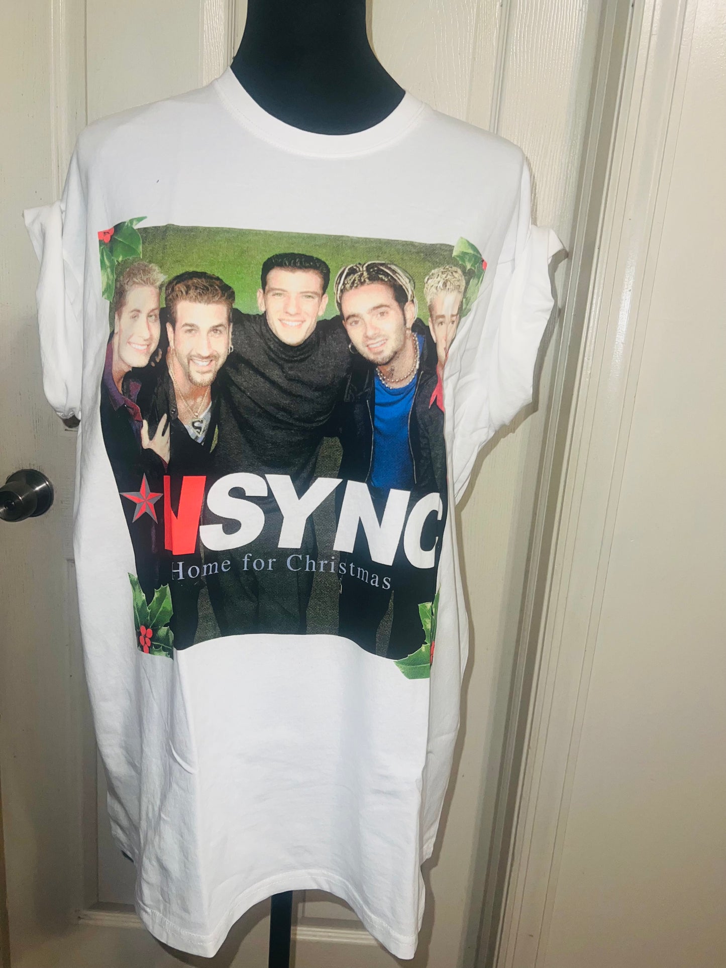NSYNC Christmas Oversized Distressed Tee