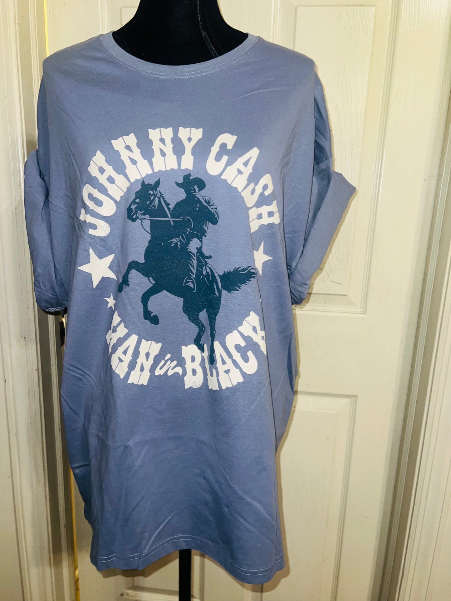 Johnny Cash Oversized Distressed Tee