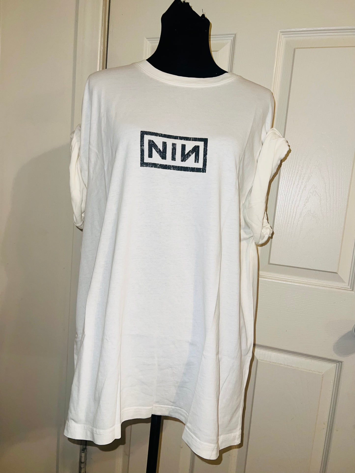 Nine Inch Nails Double Sided Oversized Distressed Tee