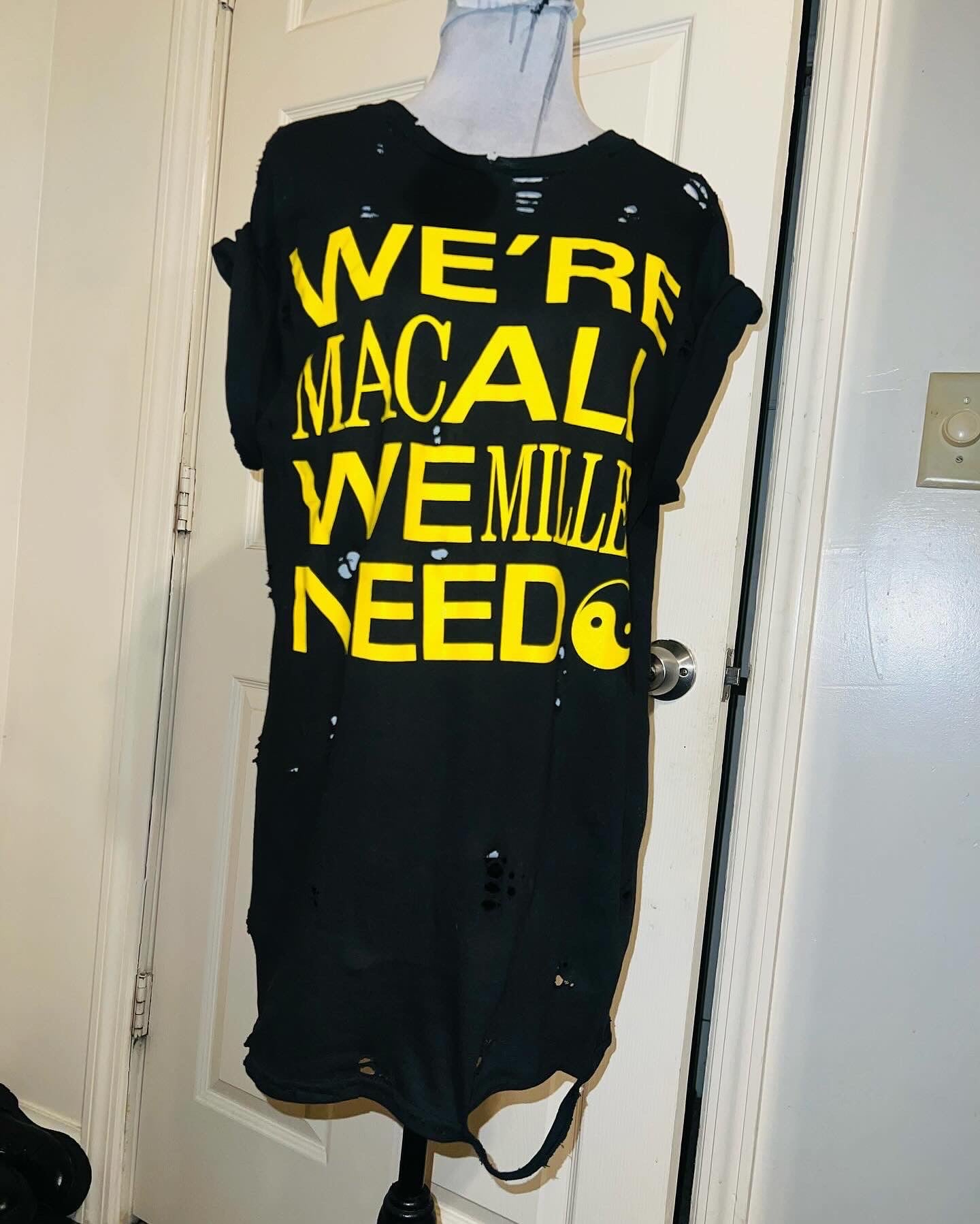 Mac Miller Oversized Distressed Tee