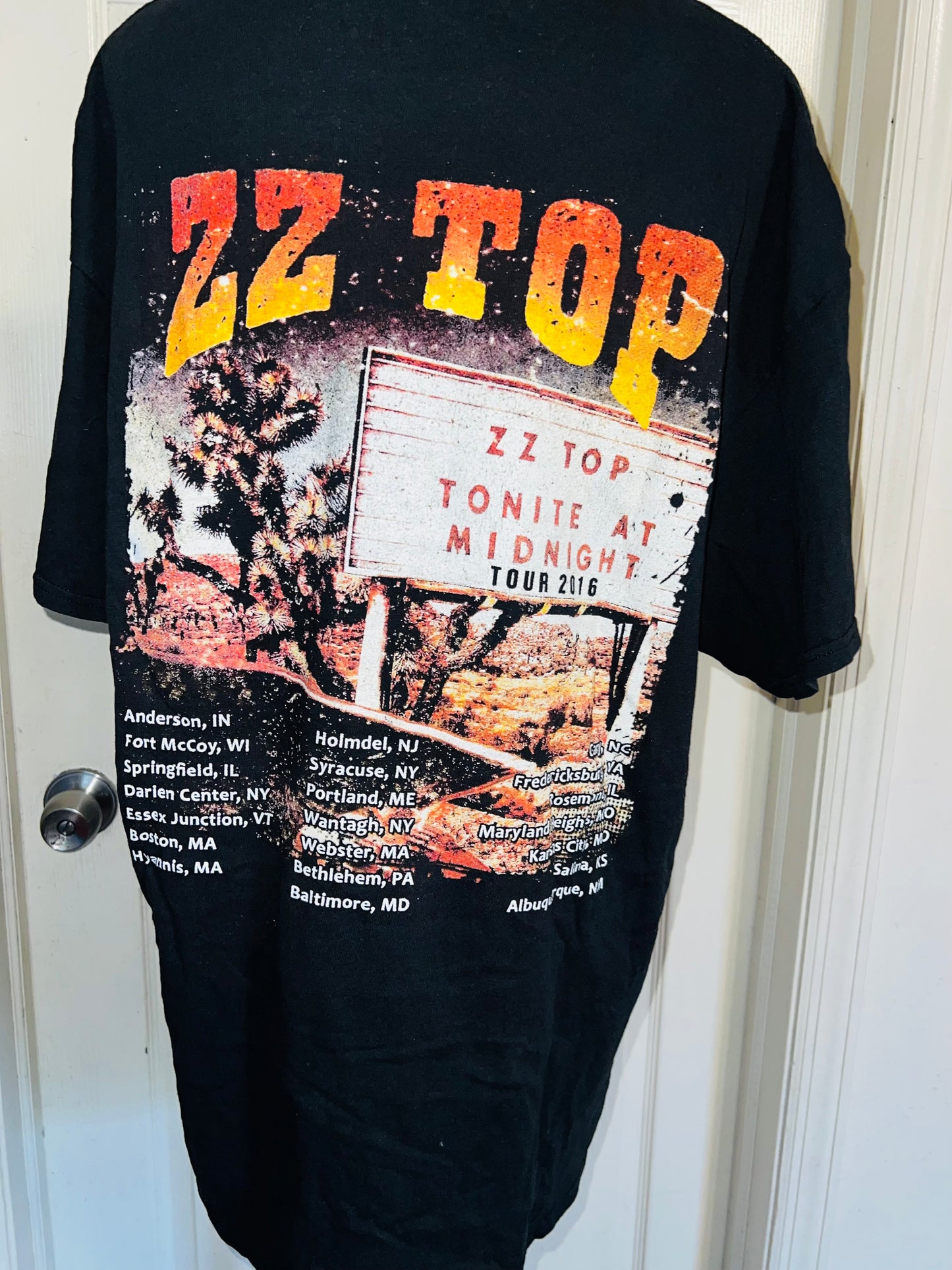 ZZ Top Double Sided Oversized Distressed Tee
