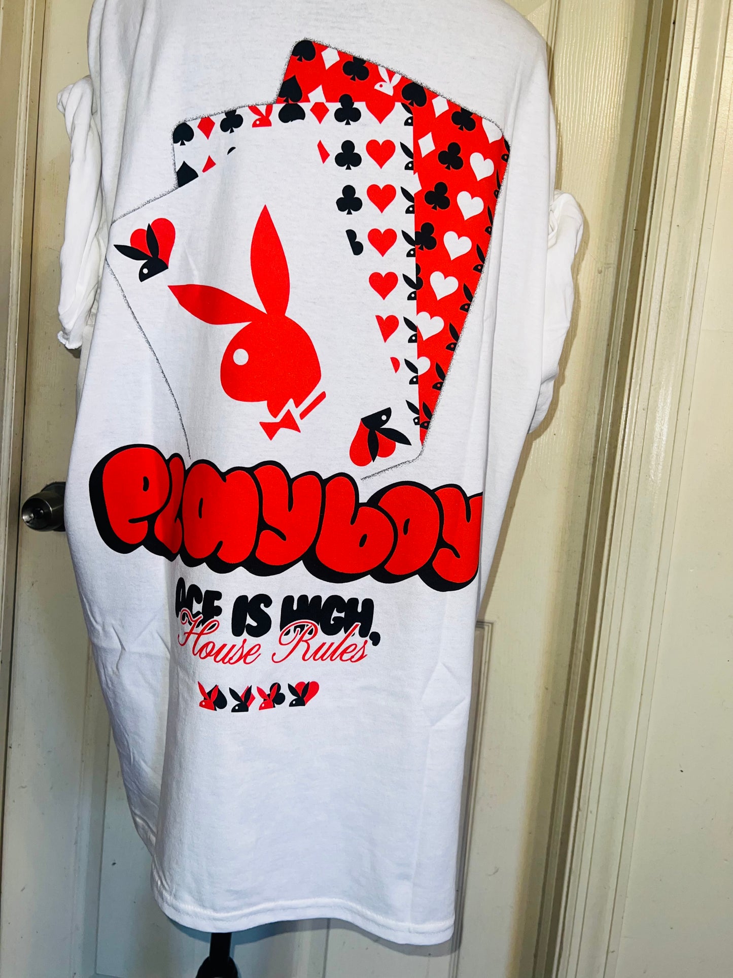 Playboy Double Sided Oversized Distressed Tee