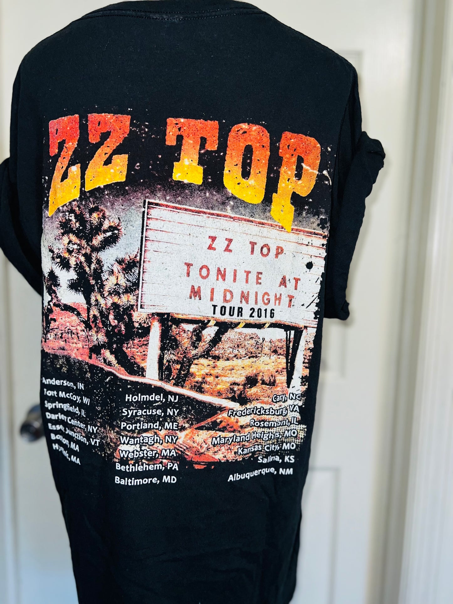 ZZ Top Double Sided Oversized Distressed Tee
