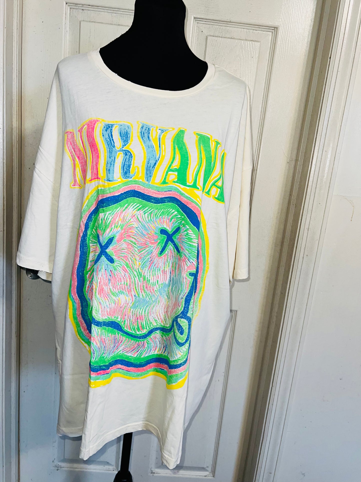 Nirvana Oversized Distressed Tee