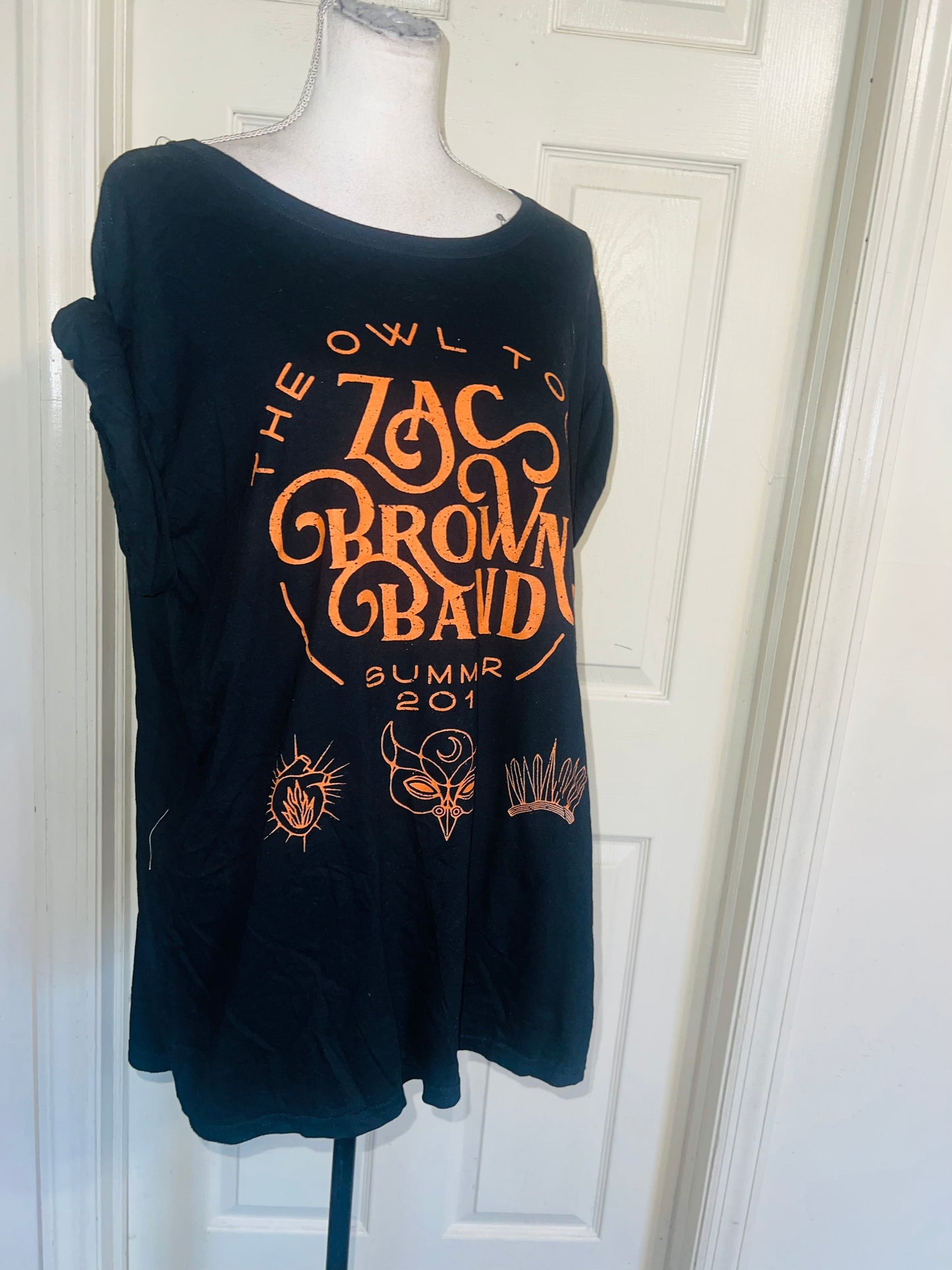 Zac Brown Band Double Sides Oversized Distressed Tee