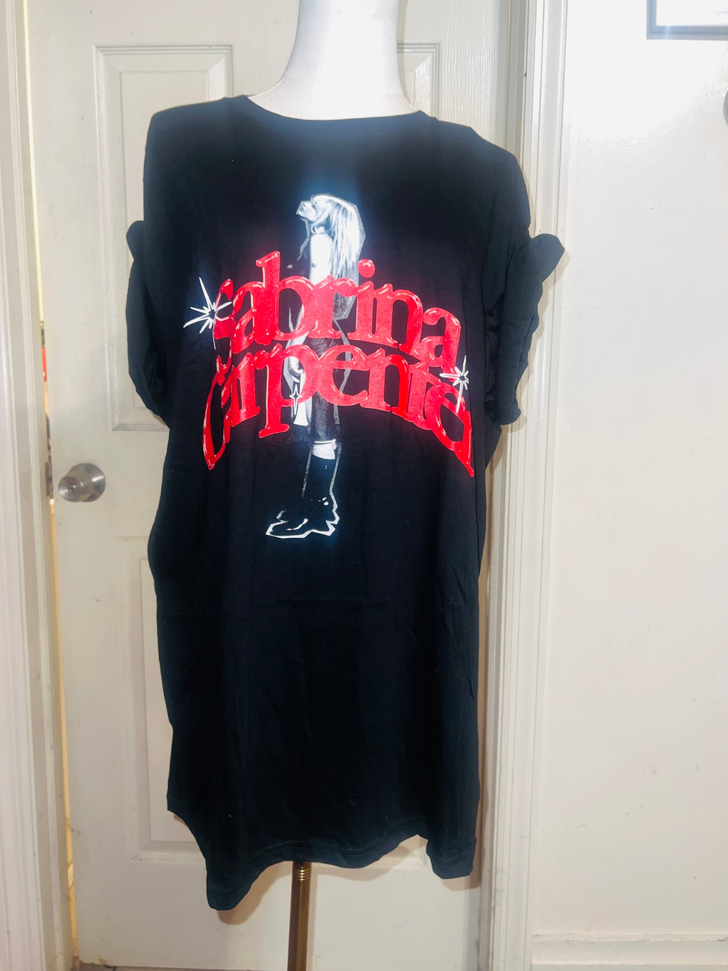 Sabrina Carpenter Oversized Distressed Tee