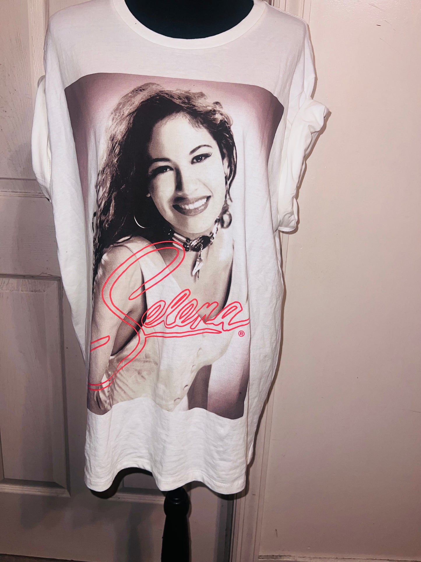 Selena Double Sided Oversized Distressed Tee