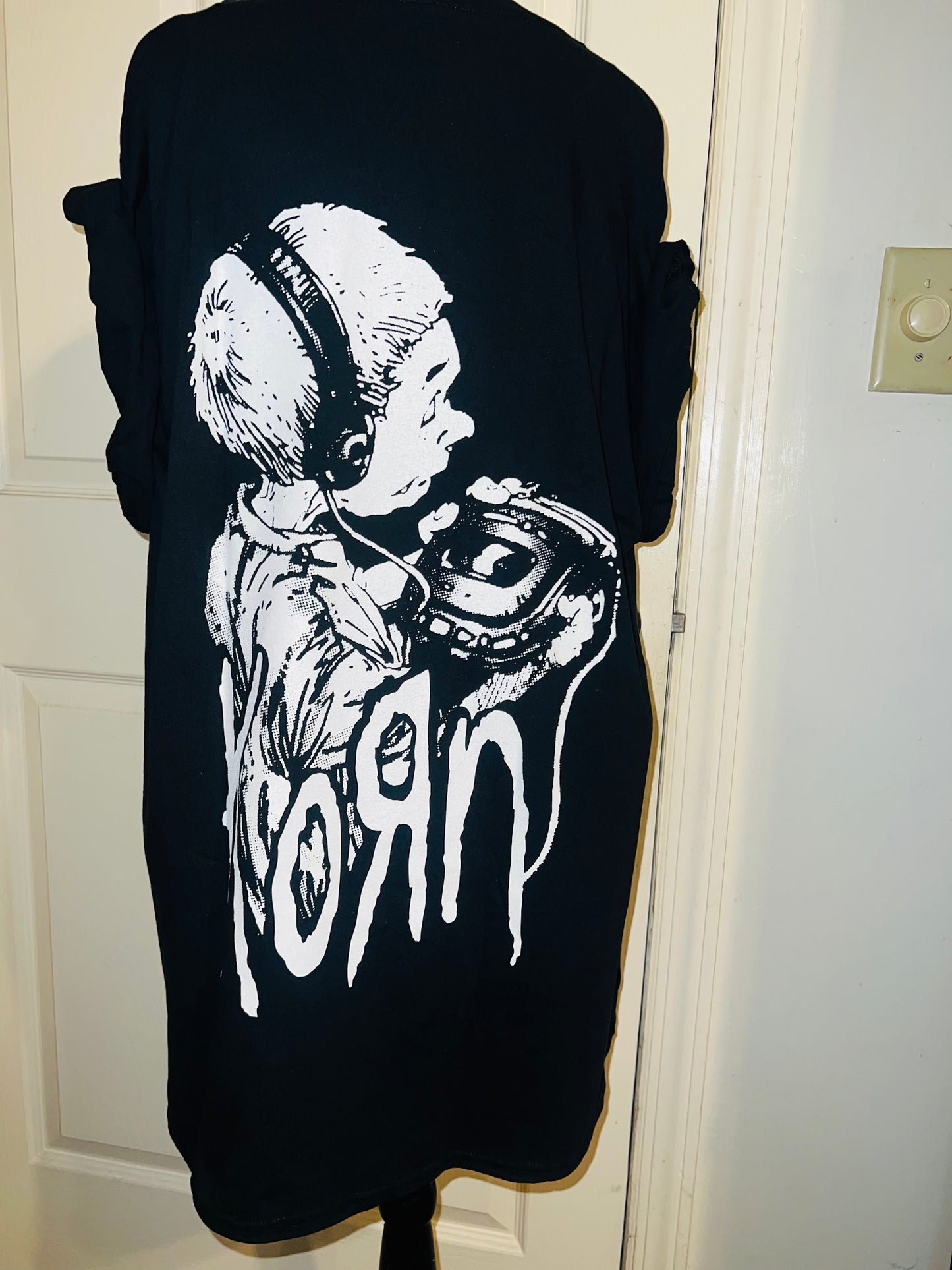 Korn Double Sided Oversized Distressed Tee