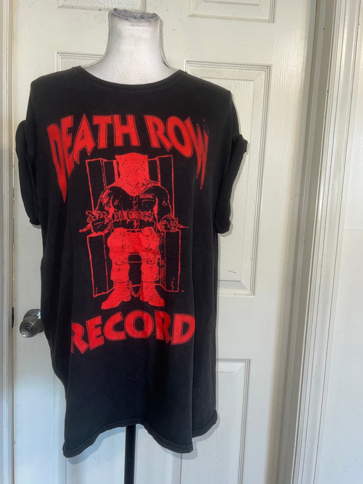 Death Row Records Oversized Distressed Tee
