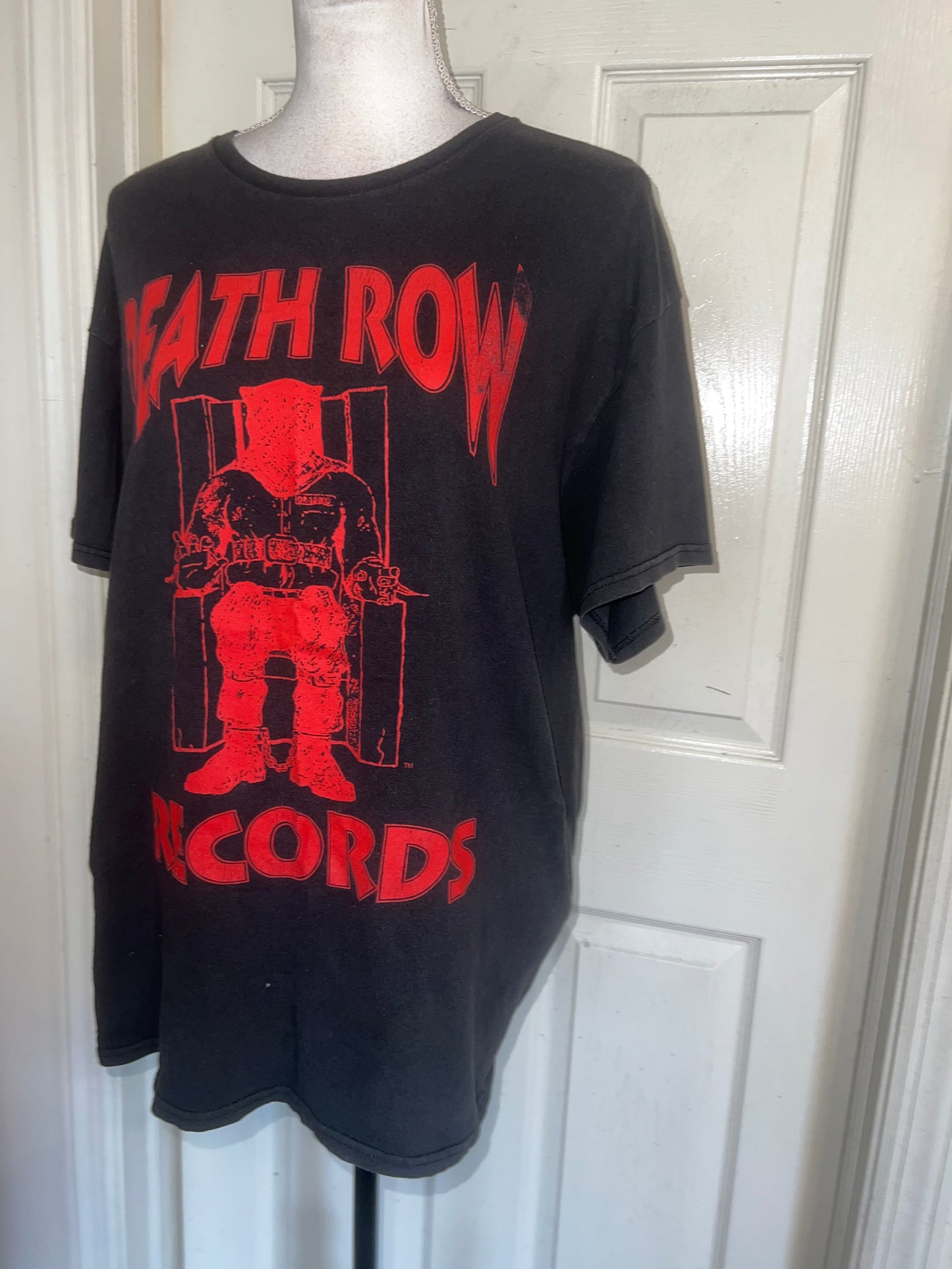 Death Row Records Oversized Distressed Tee