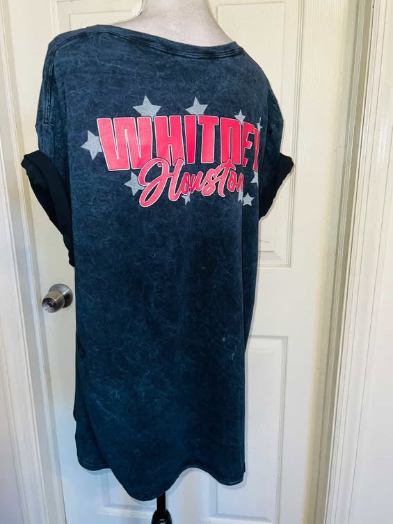 Whitney Houston Double Sided Oversized Distressed Tee