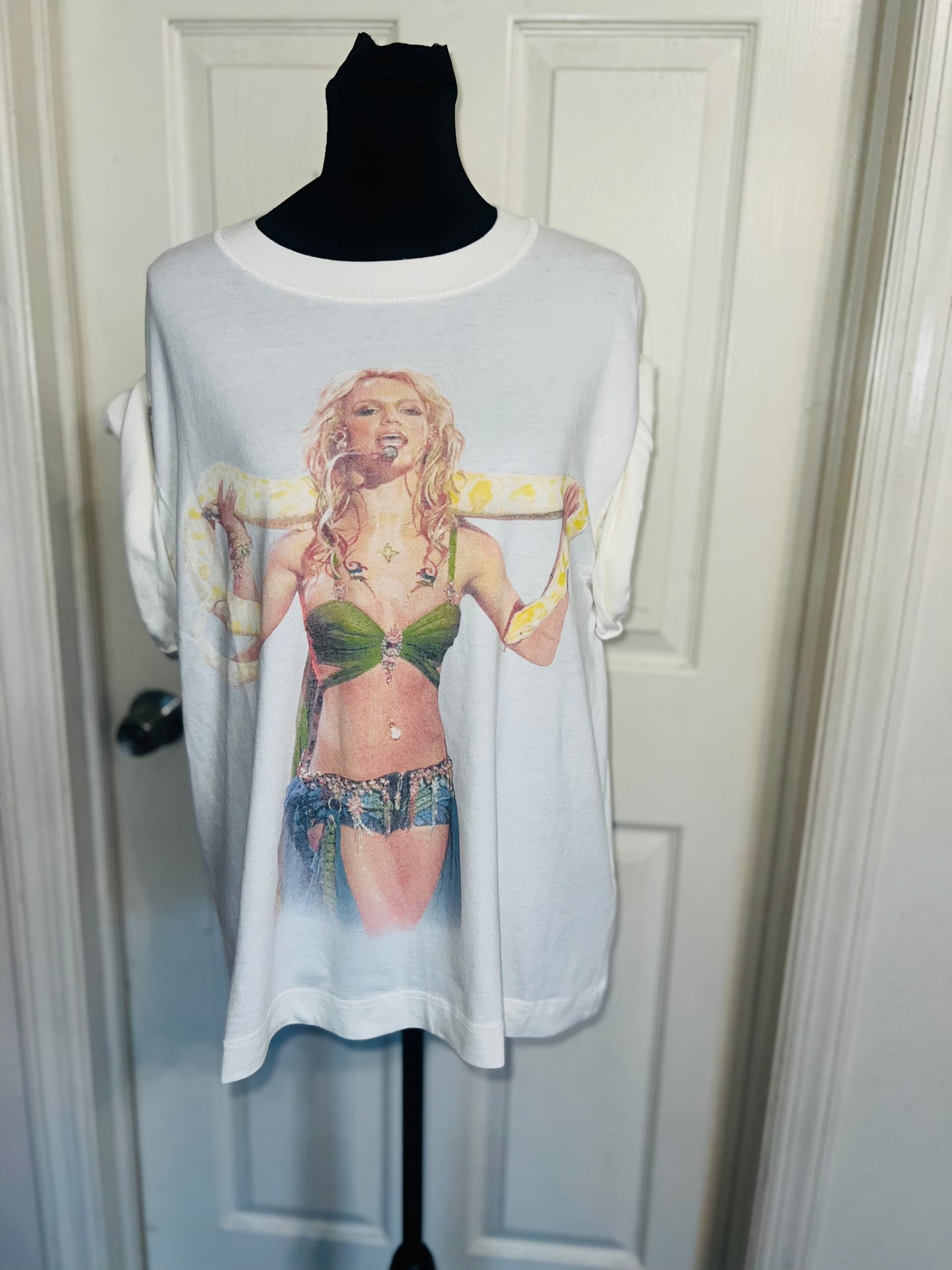 Britney Spears Oversized Distressed Tee