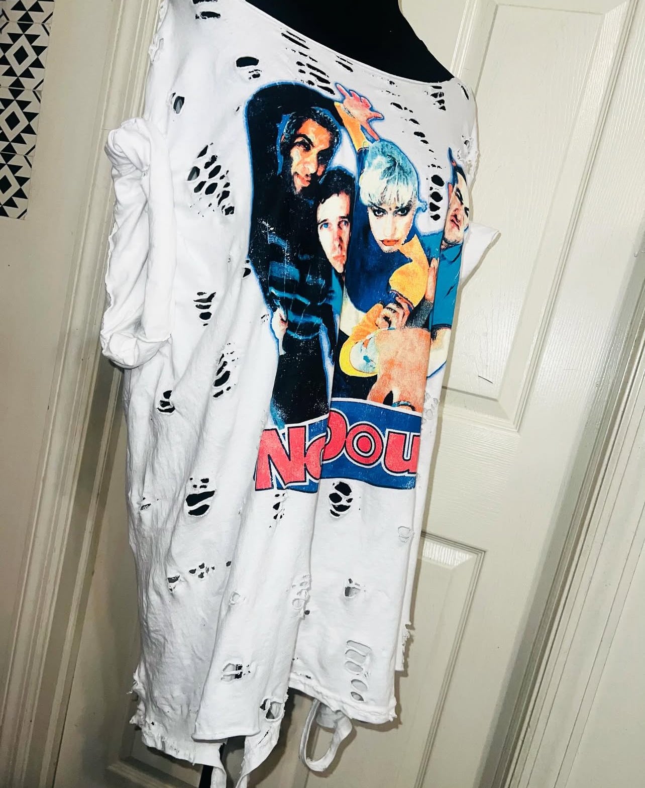 No Doubt Oversized Distressed Tee