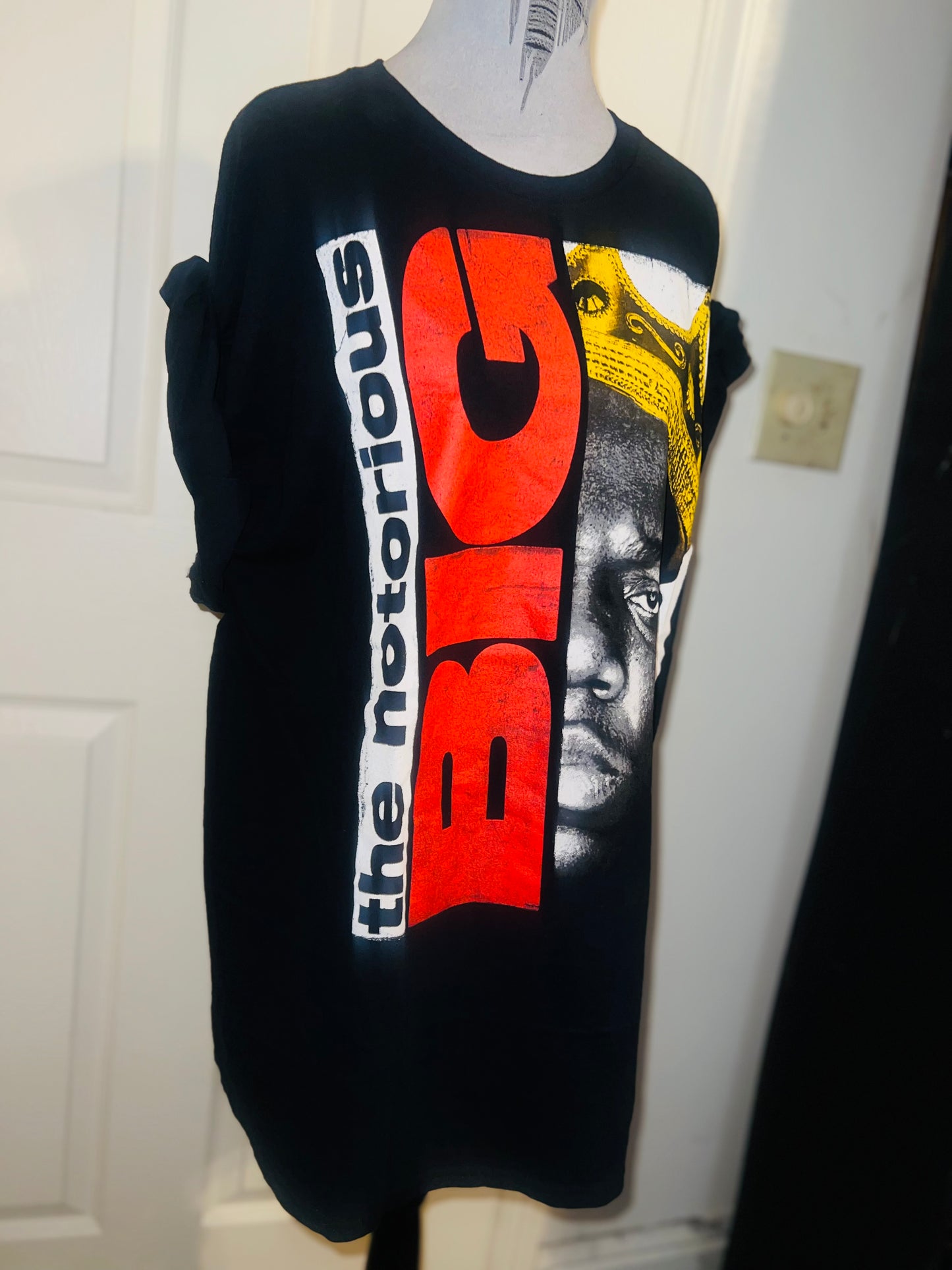 Notorious BIG Biggie Smalls Oversized Distressed Tee