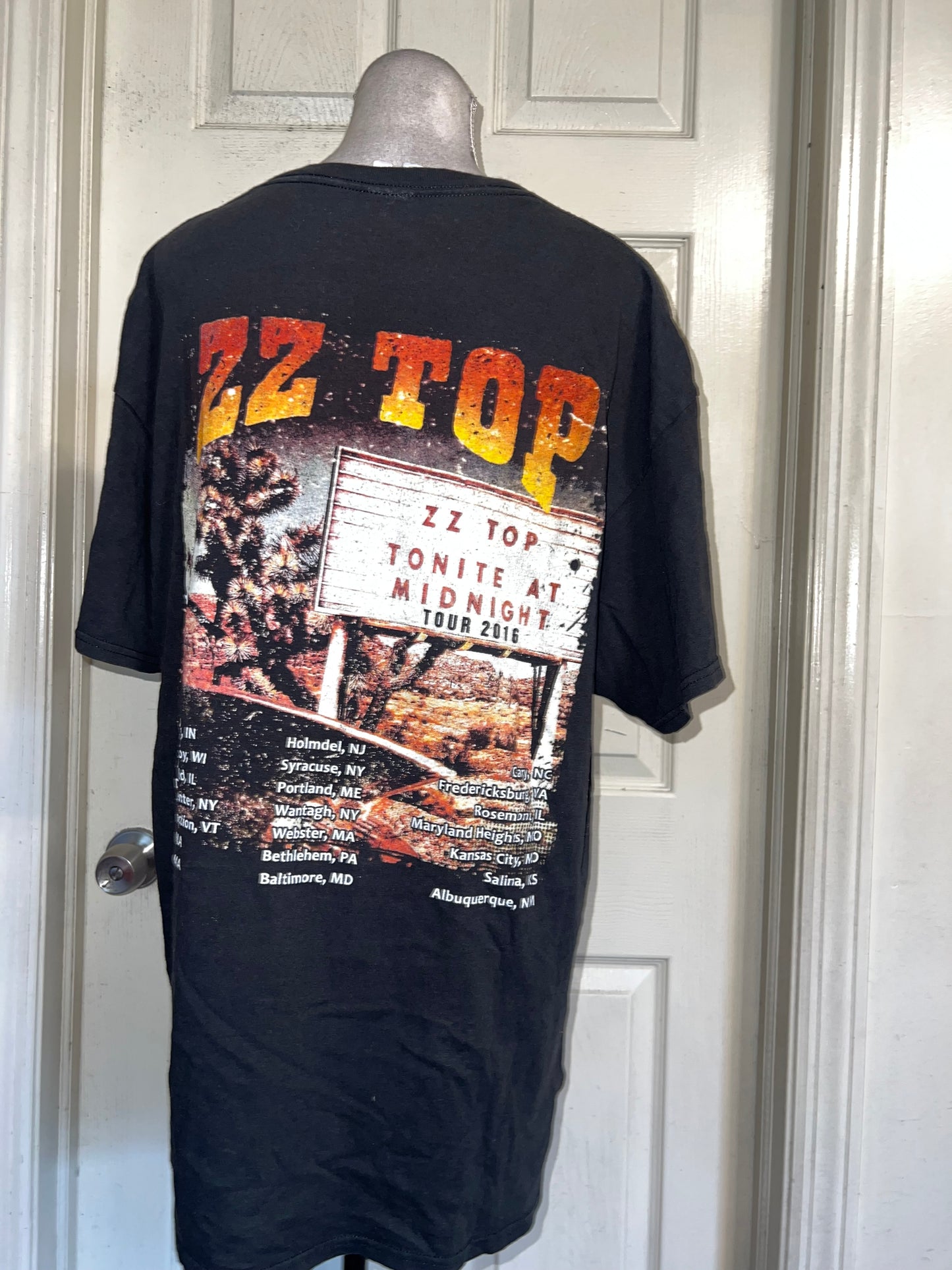 ZZ Top Double Sided Oversized Distressed Tee