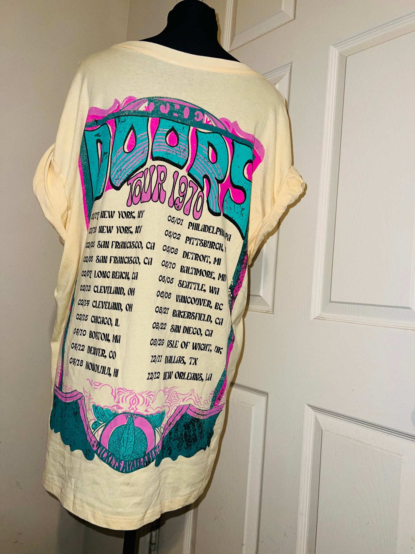 The Doors Double Sided Oversized Distressed Tee