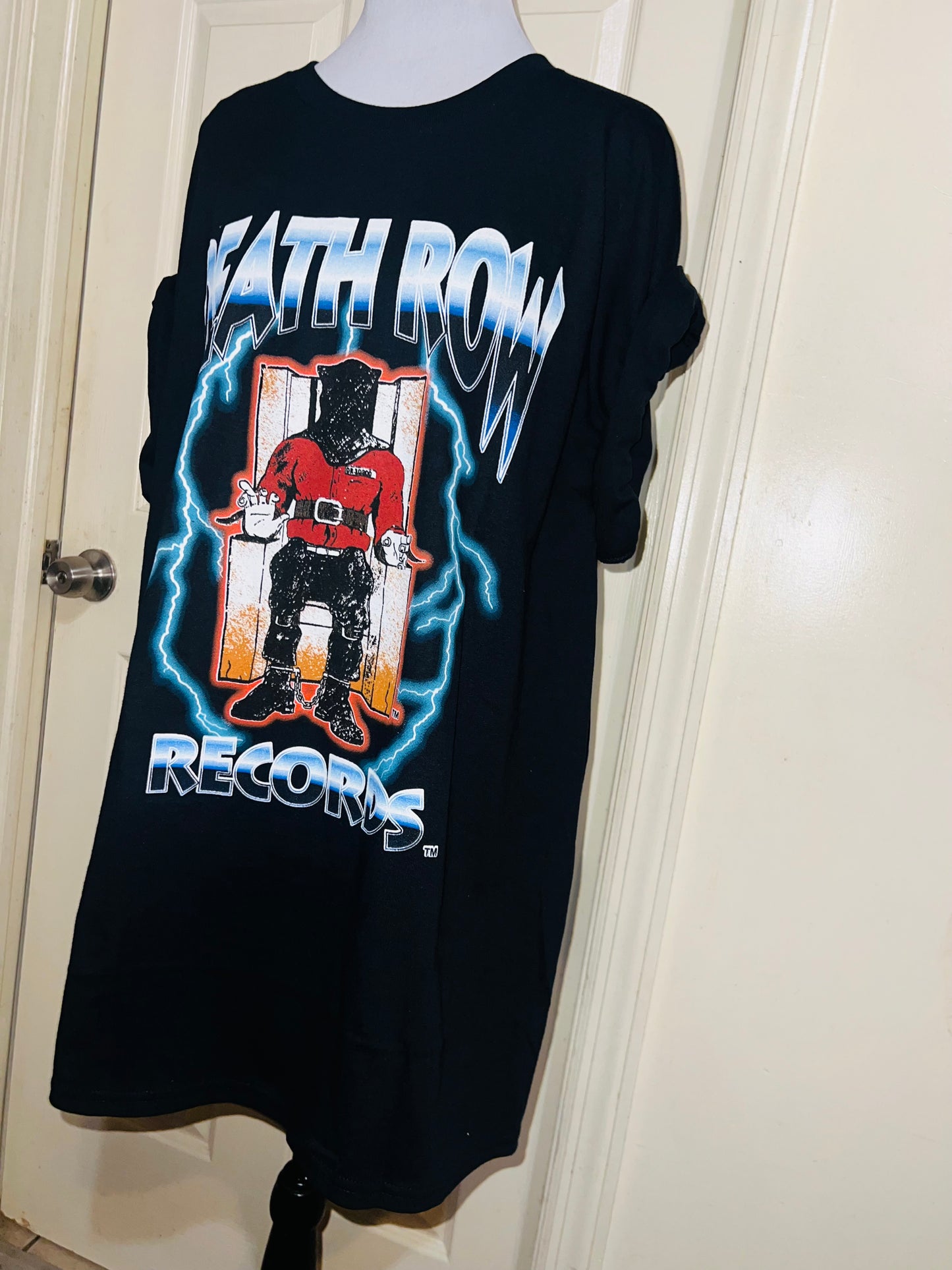 Death Row Records Oversized Distressed Tee