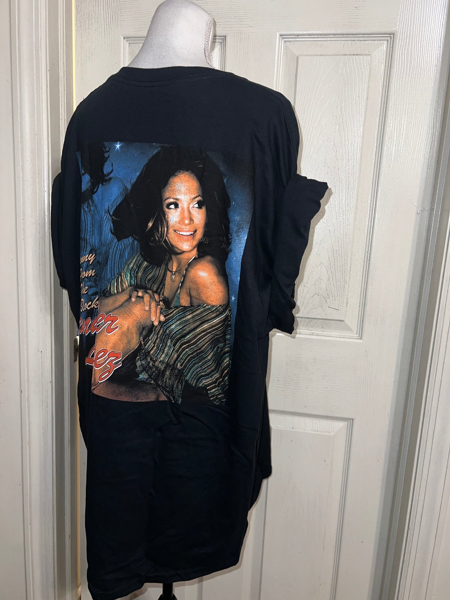 Jennifer Lopez Double Sided Vintage Style Distressed Tee