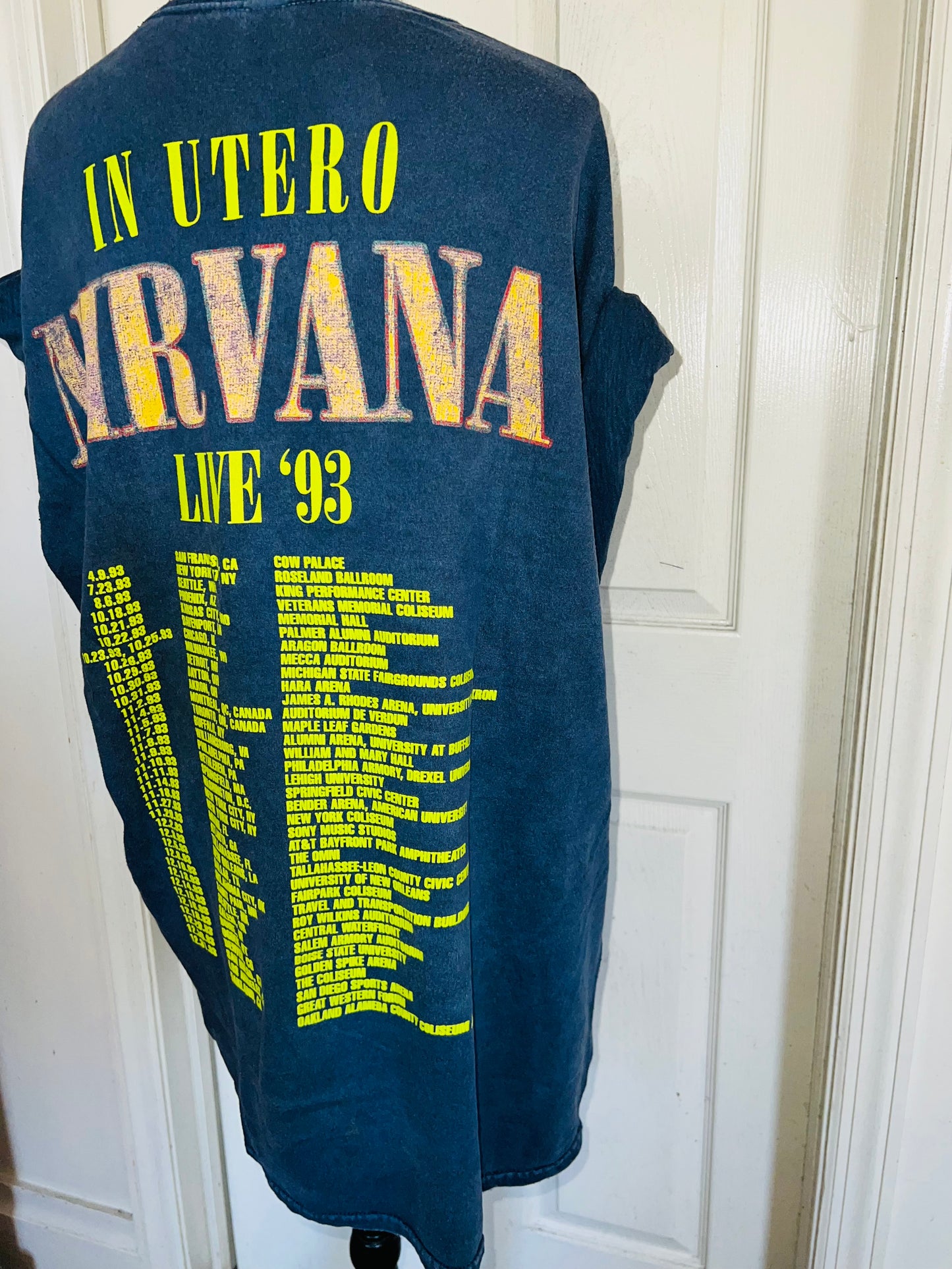 Nirvana Double Sided Oversized Distressed Tee