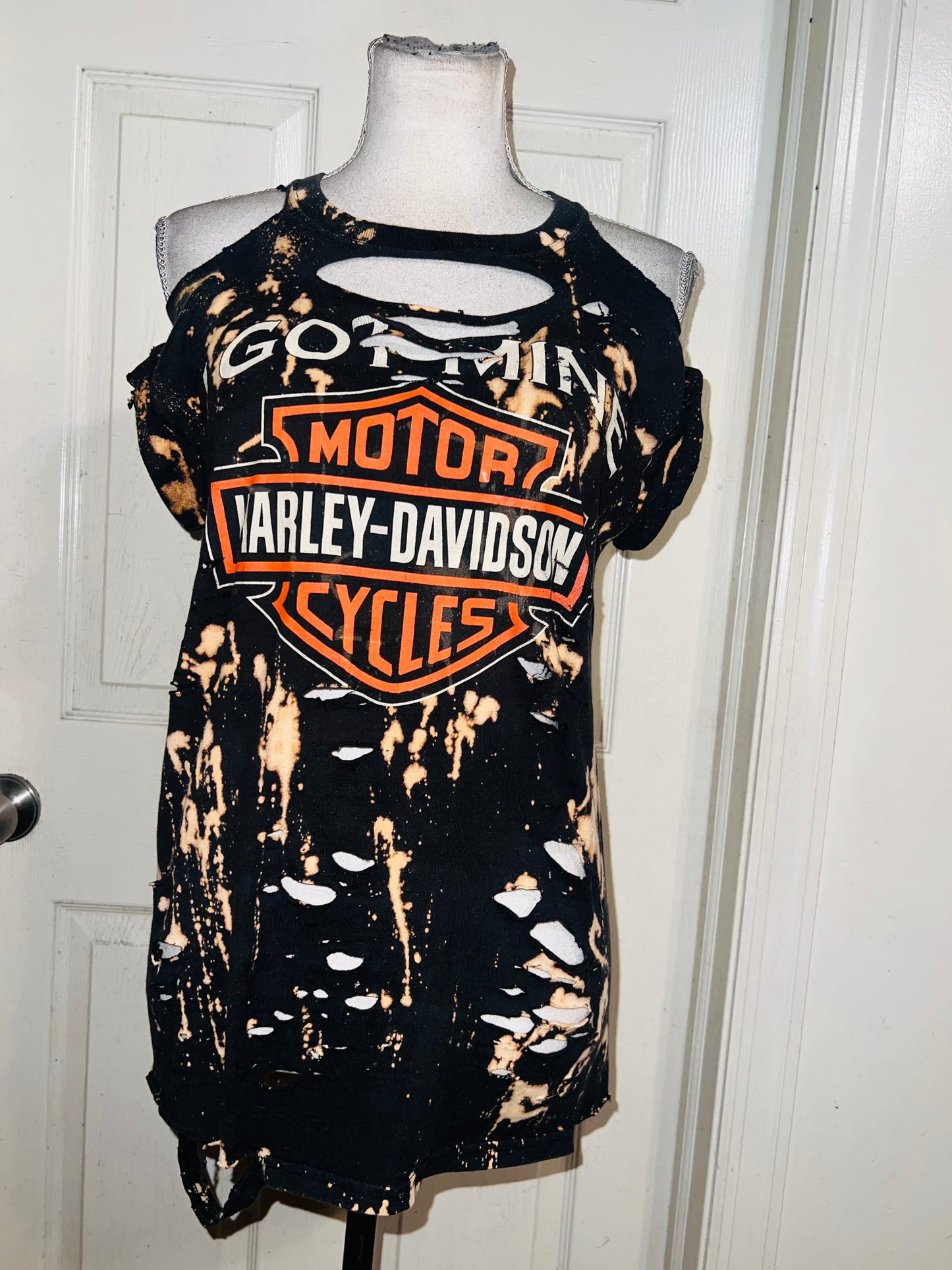 Harley Davidson Bleached Double Sided Distressed Tee