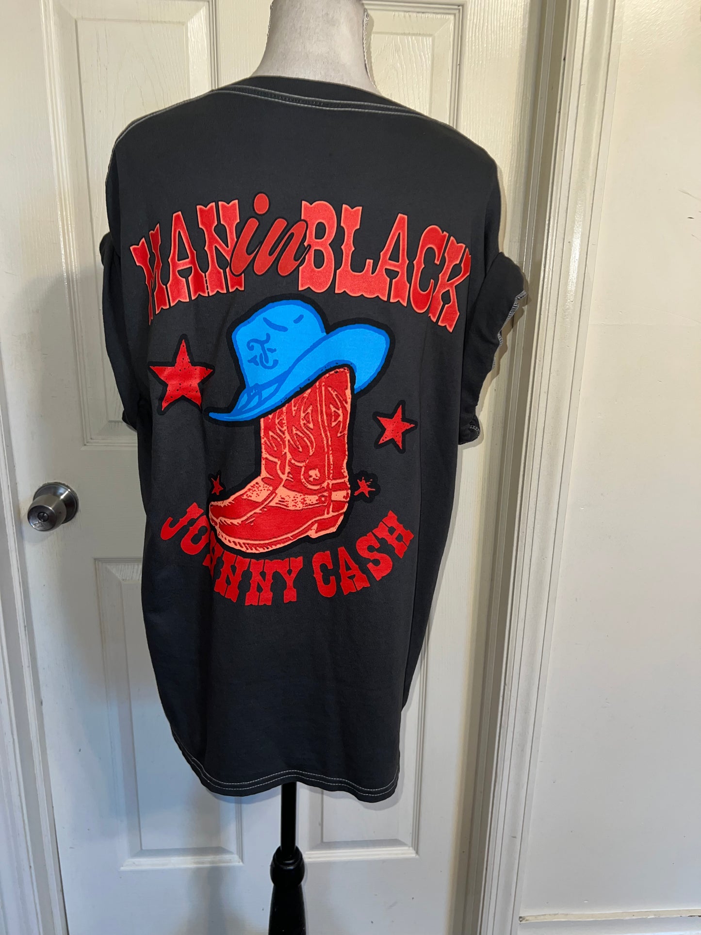 Johnny Cash Double Sided Oversized Distressed Tee