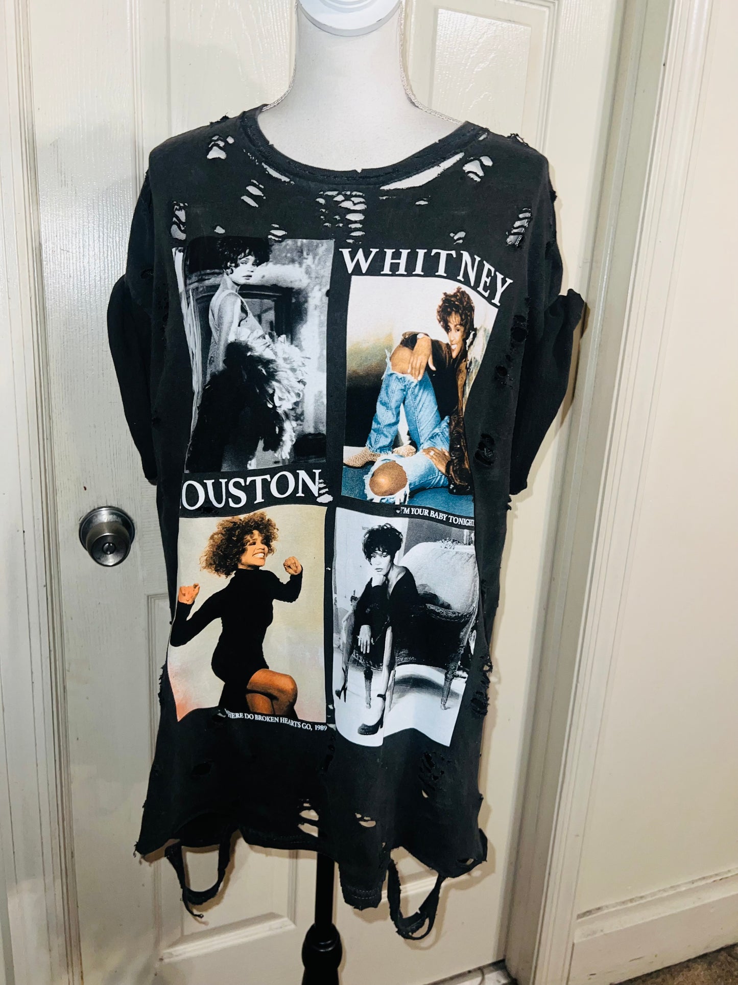 Whitey Houston Oversized Distressed Tee