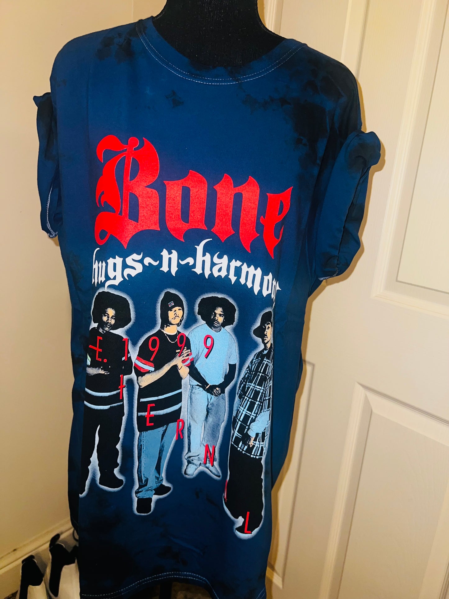 Bone Thugs n Harmony Tie Dyed Oversized Distressed Tee