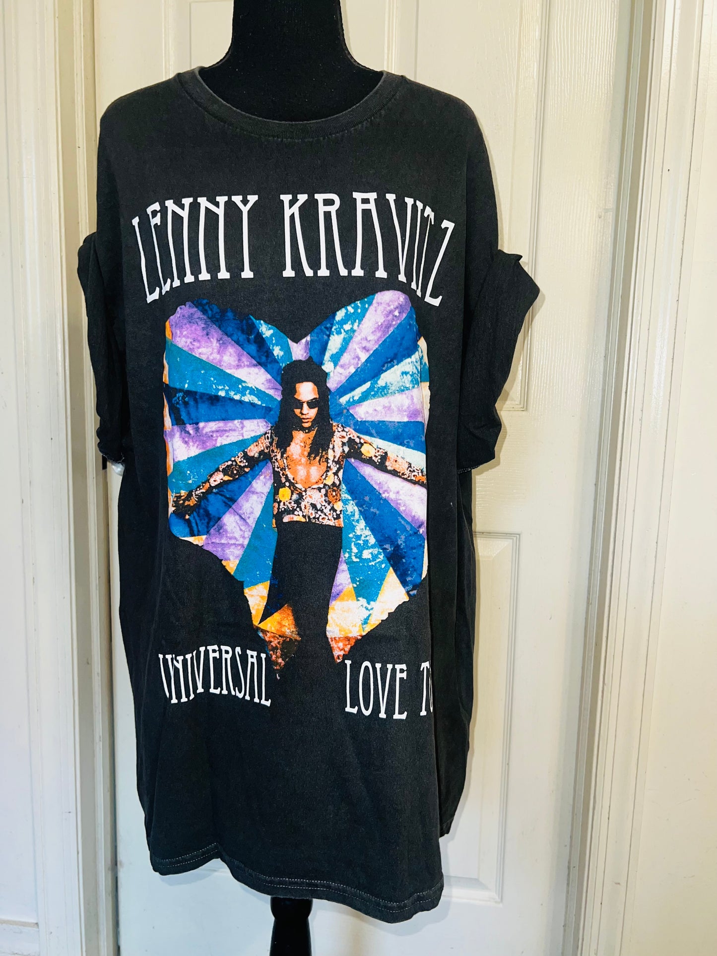 Lenny Kravitz Oversized Distressed Tee