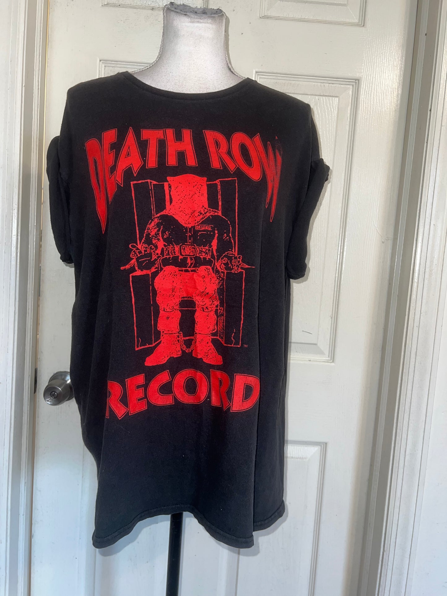 Death Row Records Oversized Distressed Tee