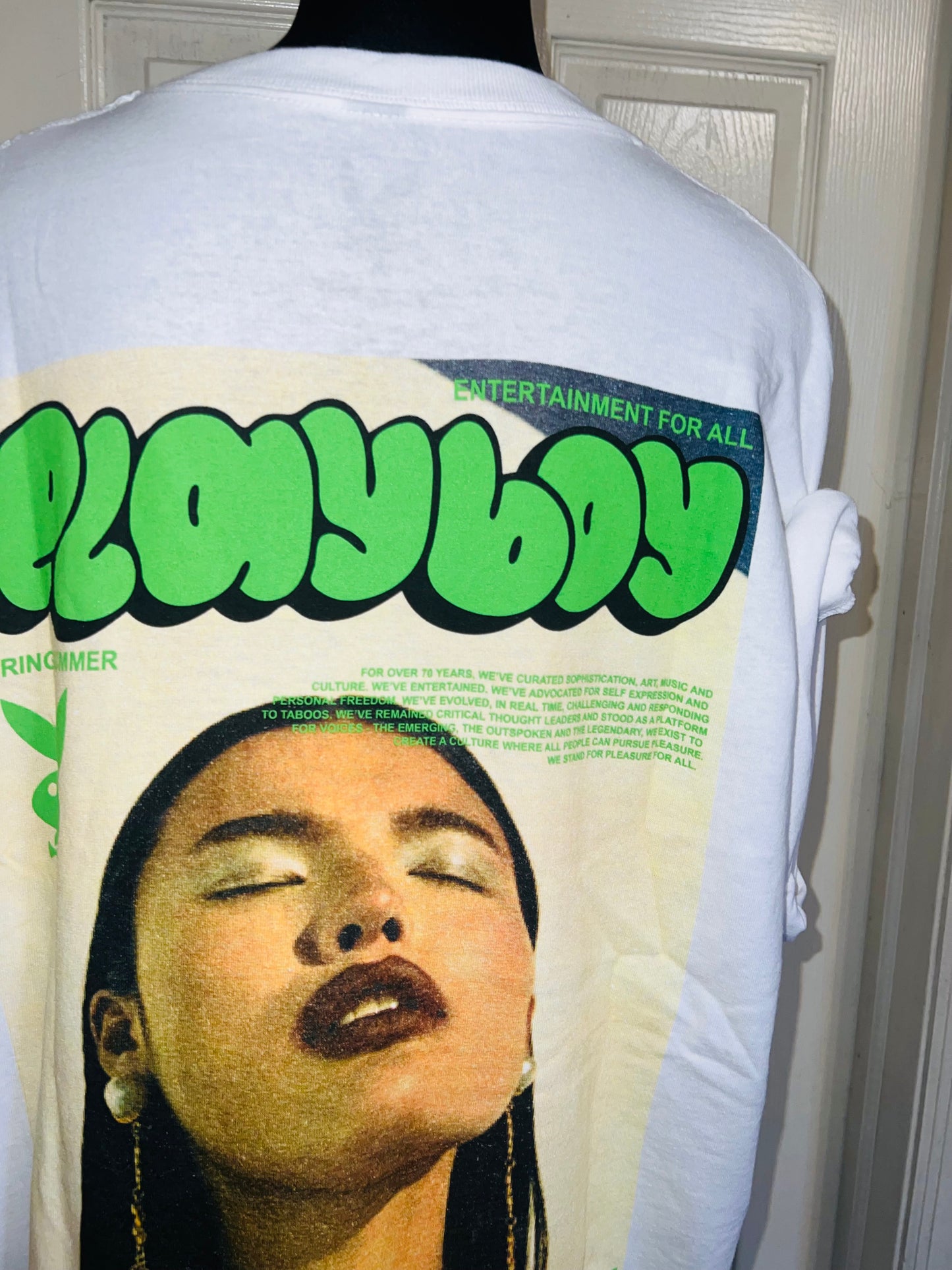 Playboy Double Sided Oversized Distressed Tee