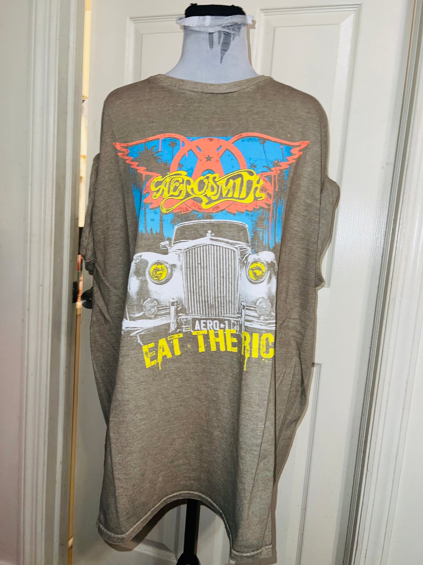 Aerosmith “Eat the Rich” Oversized Distressed Tee