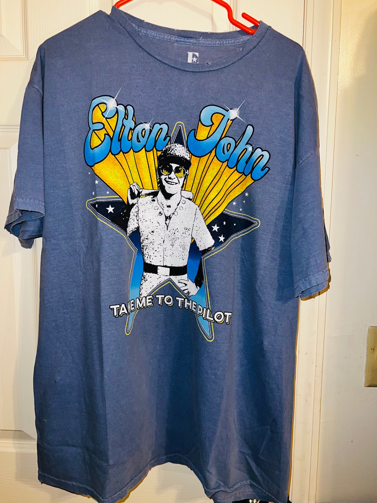 Elton John Oversized Distressed Tee