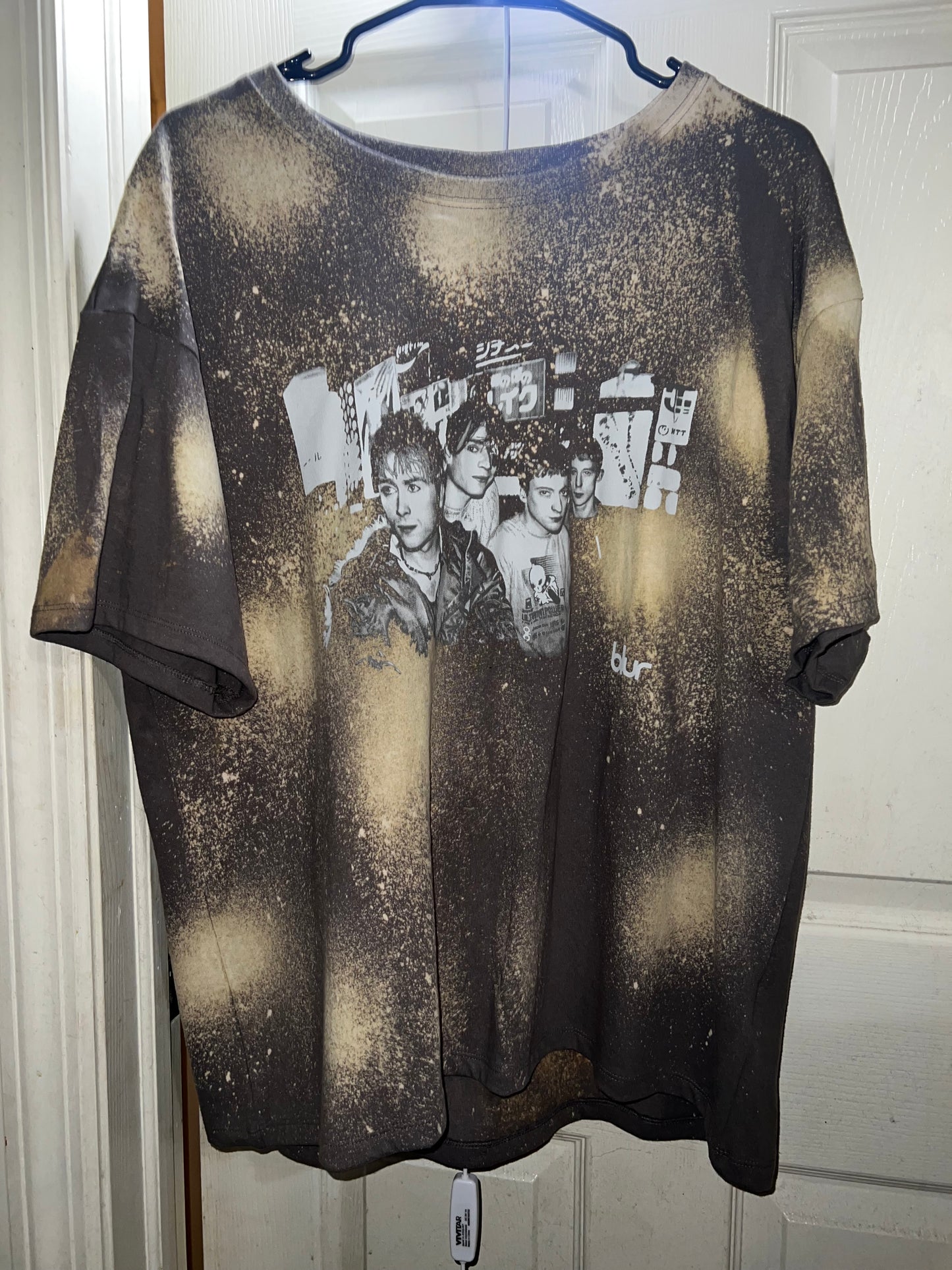 Bleached Blur Oversized Distressed Tee