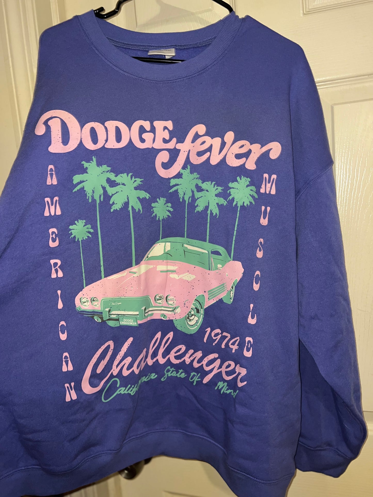 Dodge Challenger Oversize Distressed Sweatshirt